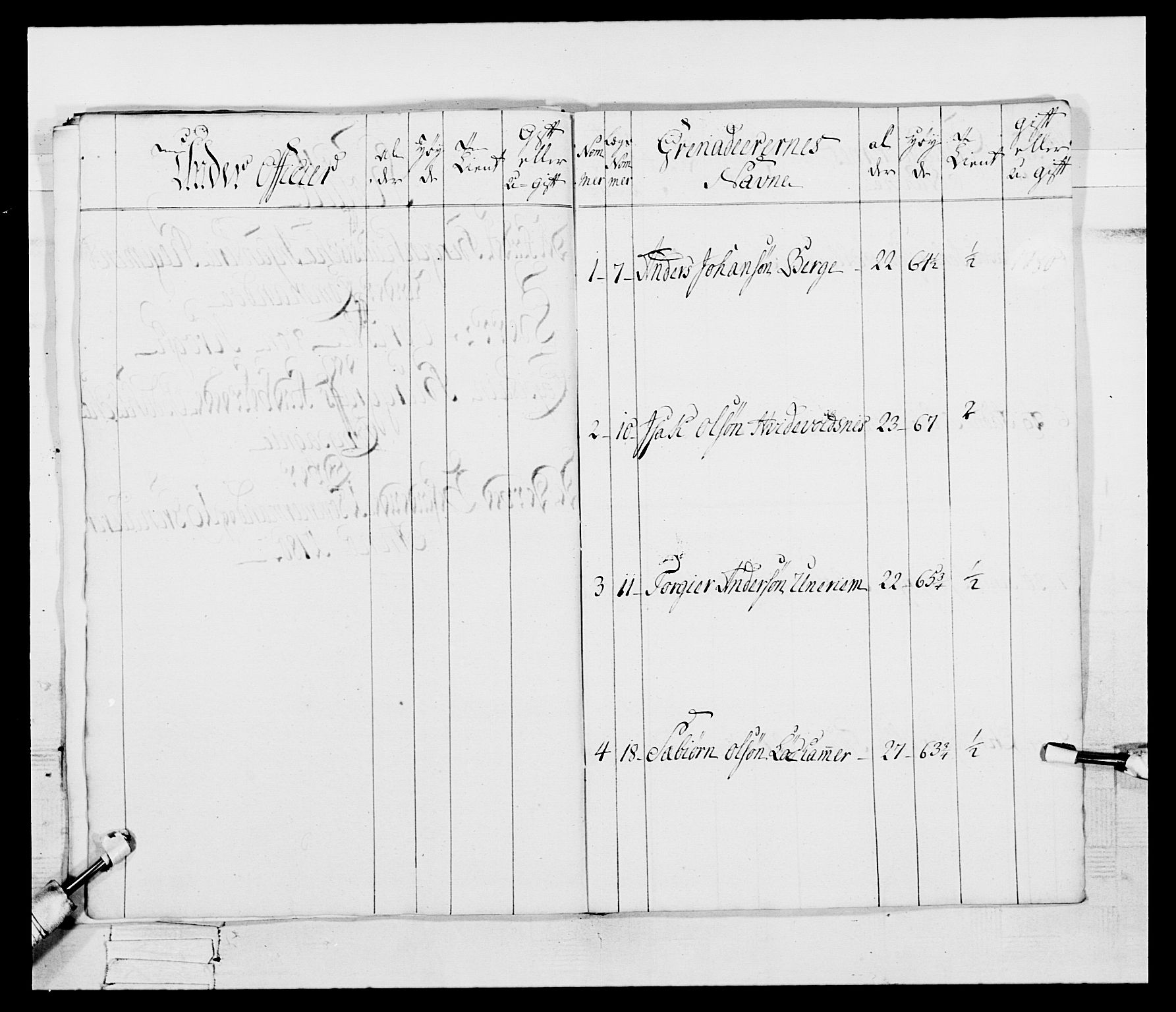 Generalitets- og kommissariatskollegiet, Det kongelige norske kommissariatskollegium, RA/EA-5420/E/Eh/L0095: 2. Bergenhusiske nasjonale infanteriregiment, 1780-1787, p. 360