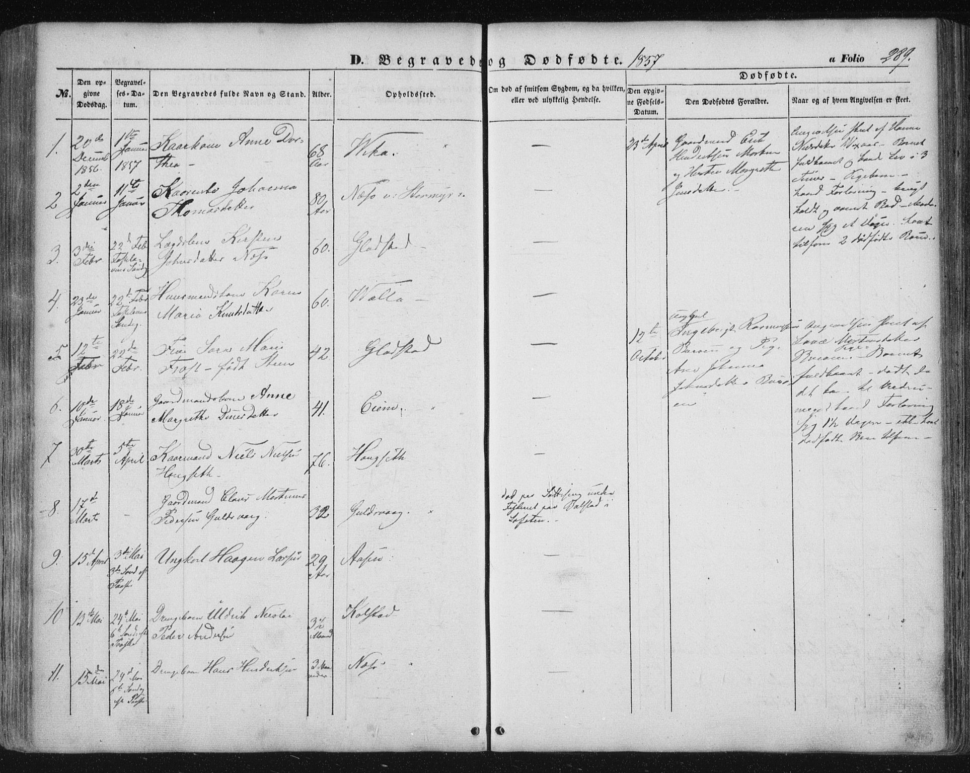 Ministerialprotokoller, klokkerbøker og fødselsregistre - Nordland, AV/SAT-A-1459/816/L0240: Parish register (official) no. 816A06, 1846-1870, p. 289