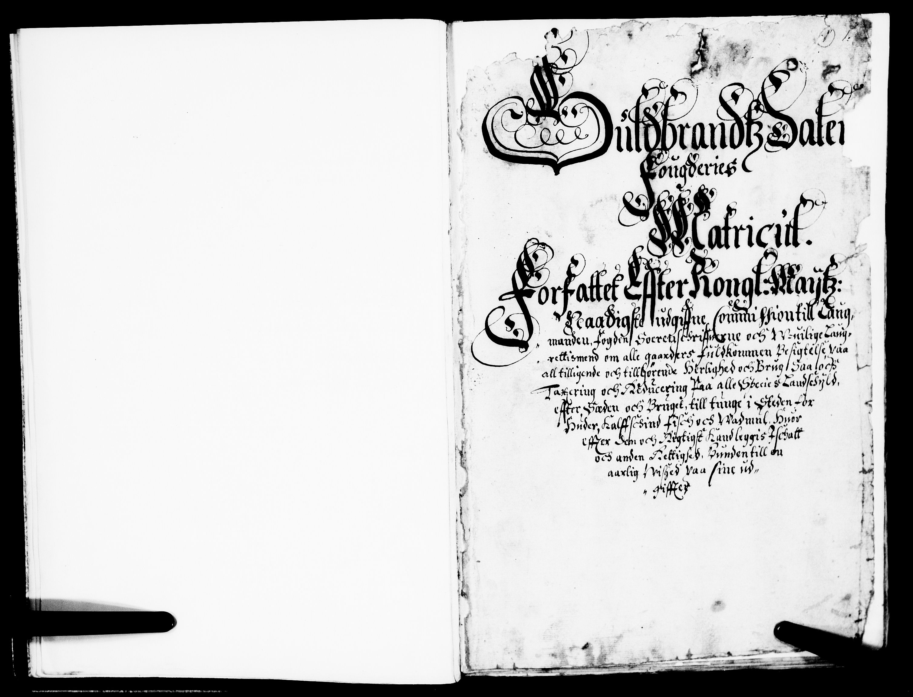 Rentekammeret inntil 1814, Realistisk ordnet avdeling, RA/EA-4070/N/Nb/Nba/L0014: Gudbrandsdalen fogderi, 1. del, 1668, p. 1a