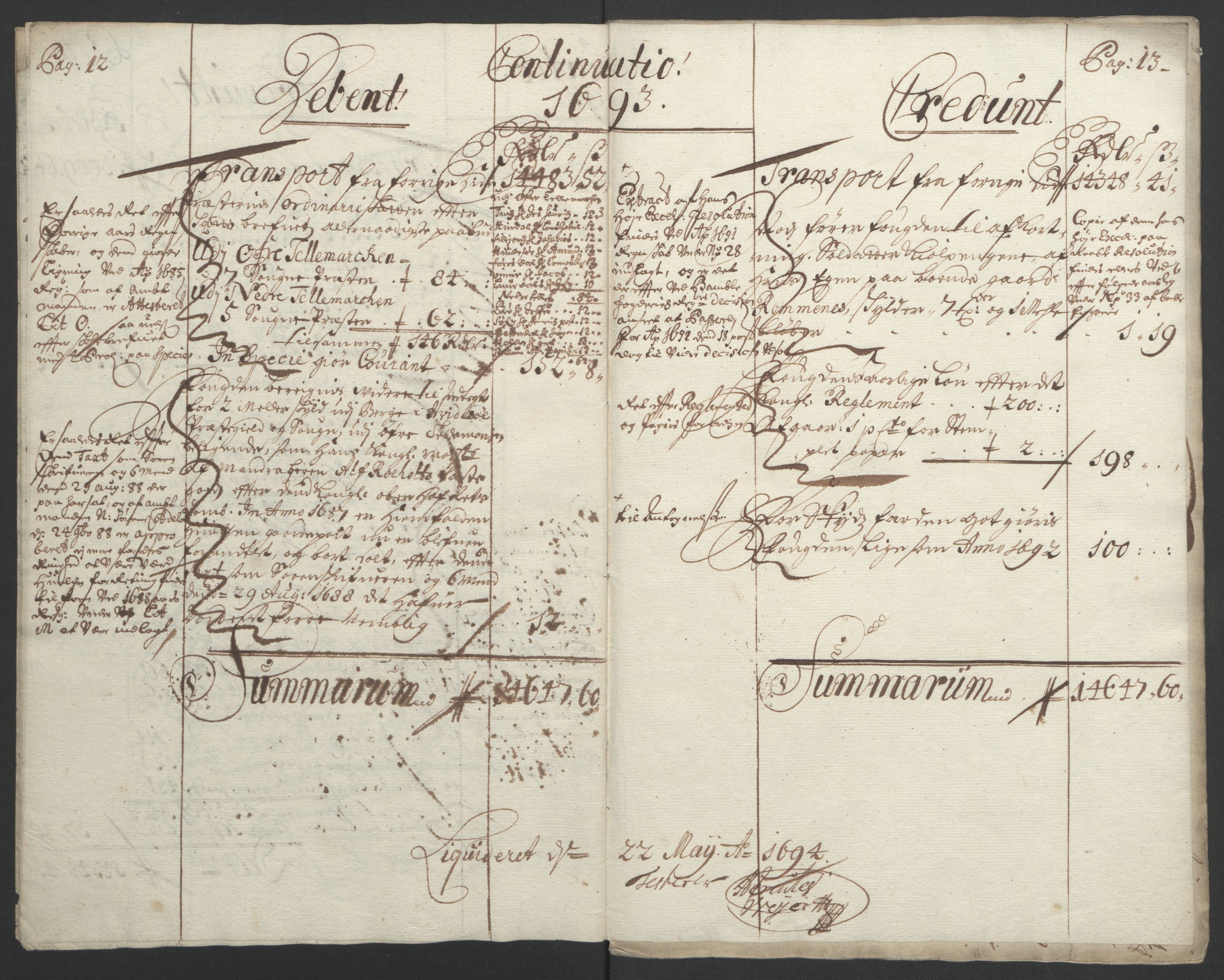 Rentekammeret inntil 1814, Reviderte regnskaper, Fogderegnskap, AV/RA-EA-4092/R35/L2091: Fogderegnskap Øvre og Nedre Telemark, 1690-1693, p. 246