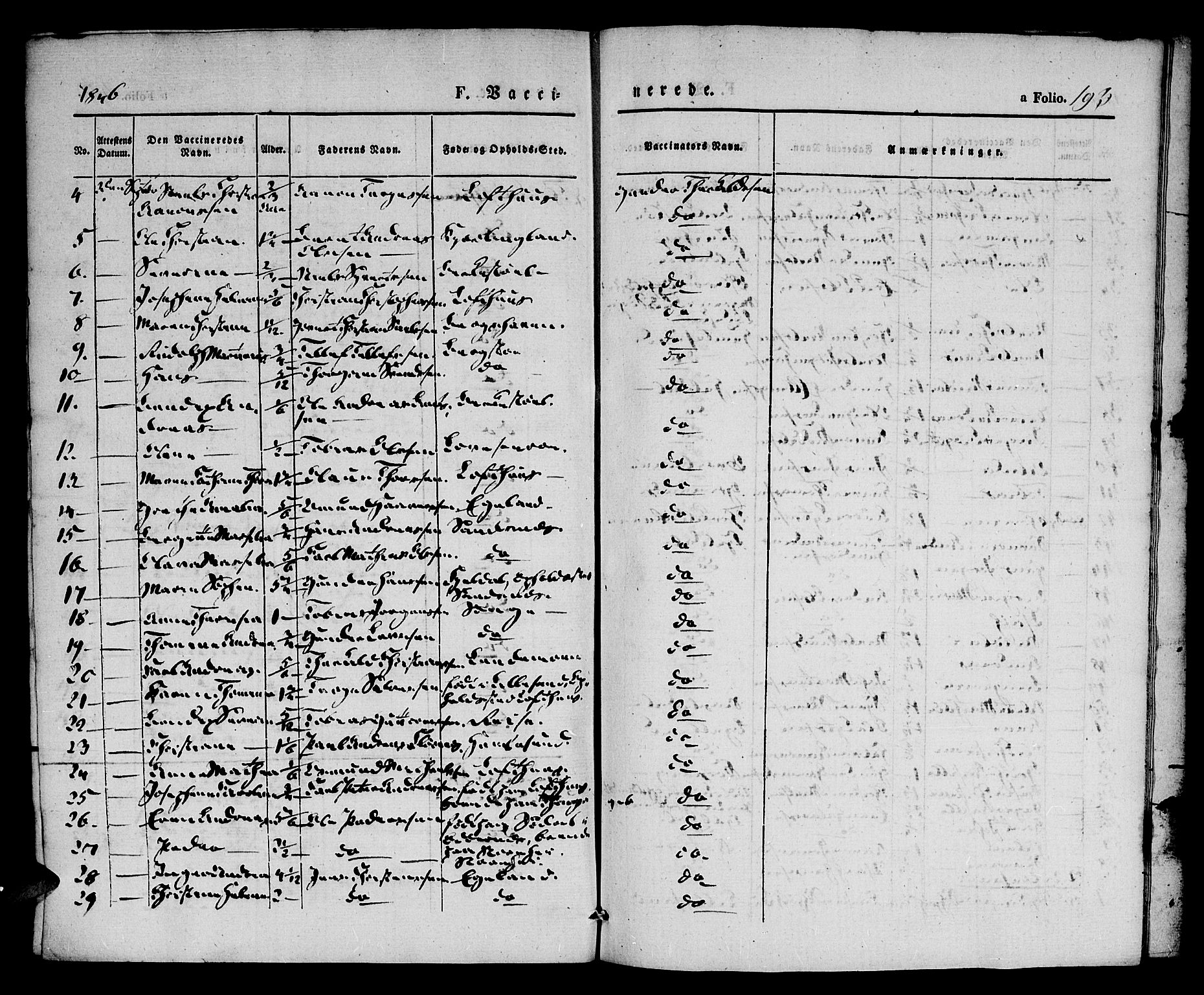 Vestre Moland sokneprestkontor, AV/SAK-1111-0046/F/Fa/Fab/L0005: Parish register (official) no. A 5, 1841-1849, p. 193