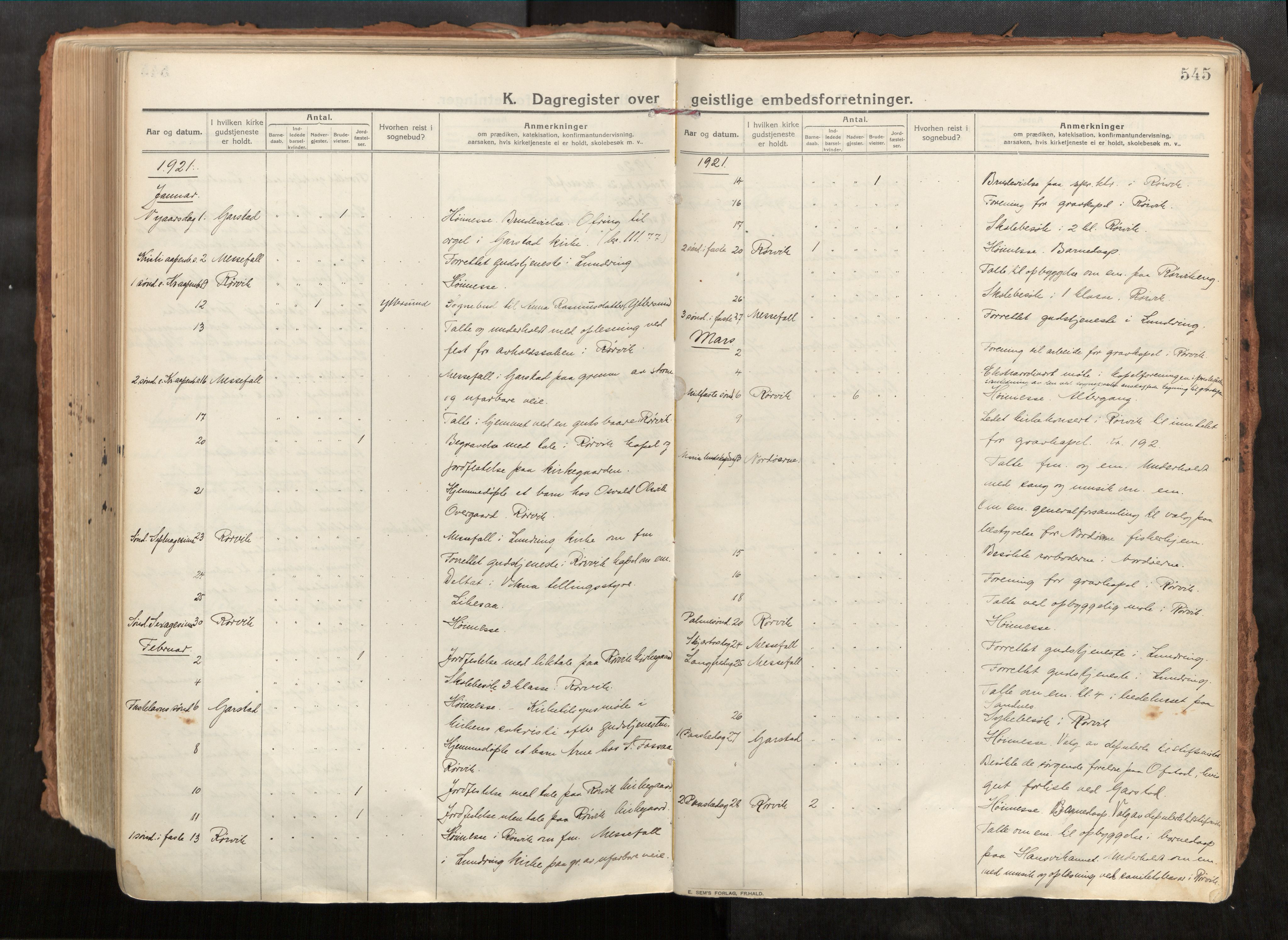 Vikna sokneprestkontor, AV/SAT-A-1173/1/I/I1/I1a/L0001: Parish register (official) no. 1, 1913-1934, p. 545