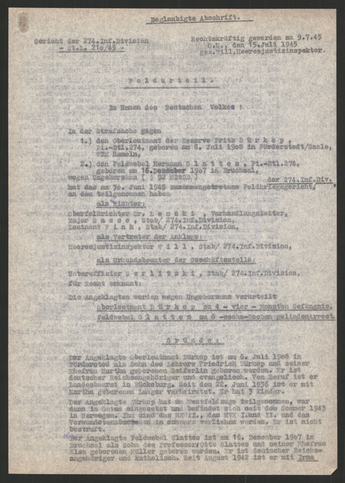 Forsvarets Overkommando. 2 kontor. Arkiv 11.4. Spredte tyske arkivsaker, AV/RA-RAFA-7031/D/Dar/Darc/L0019: FO.II, 1945, p. 1200