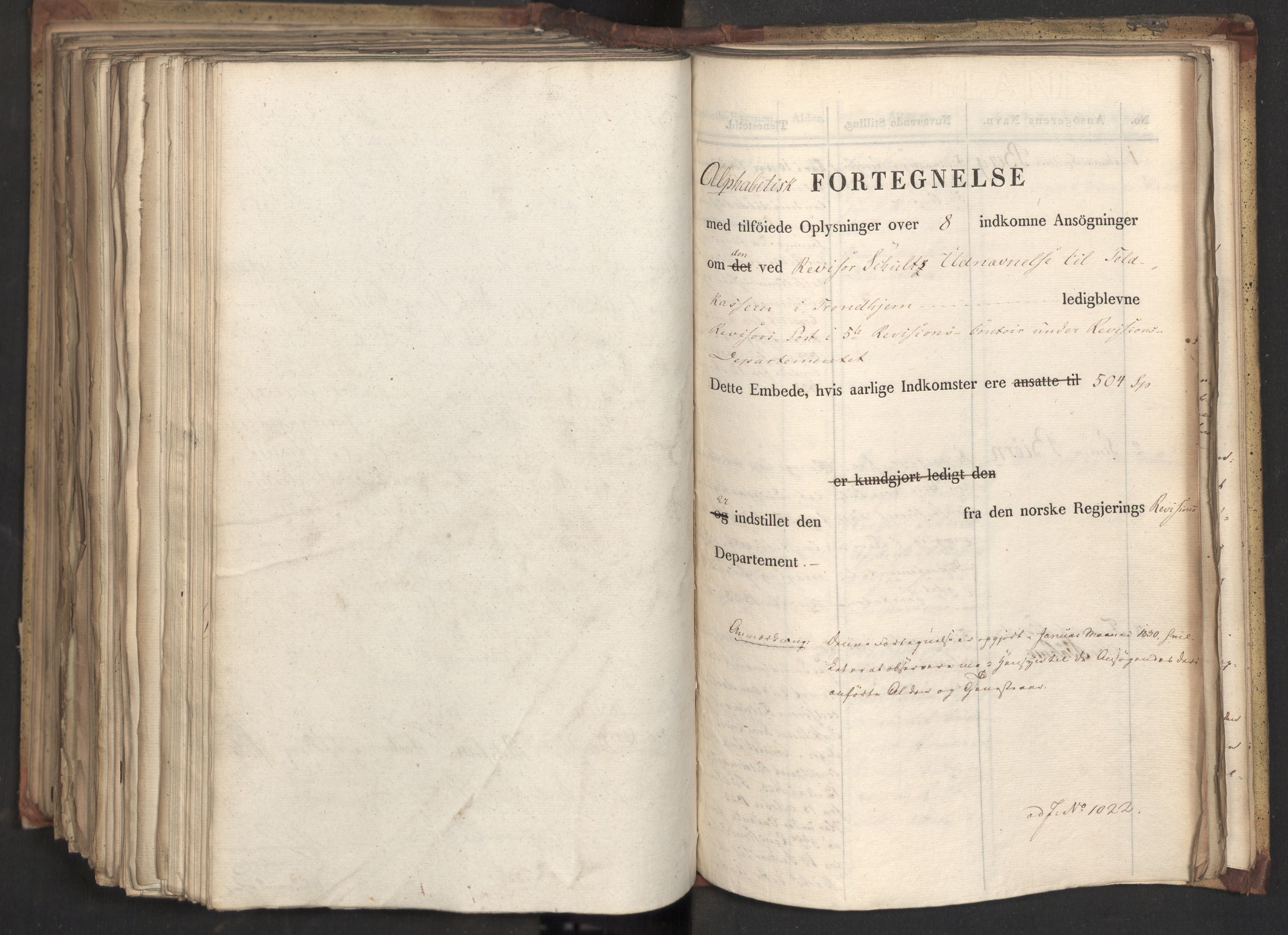 Statsrådsavdelingen i Stockholm, AV/RA-S-1003/D/Da/L0069: Regjeringsinnstillinger nr. 877-1046, 1831, p. 510