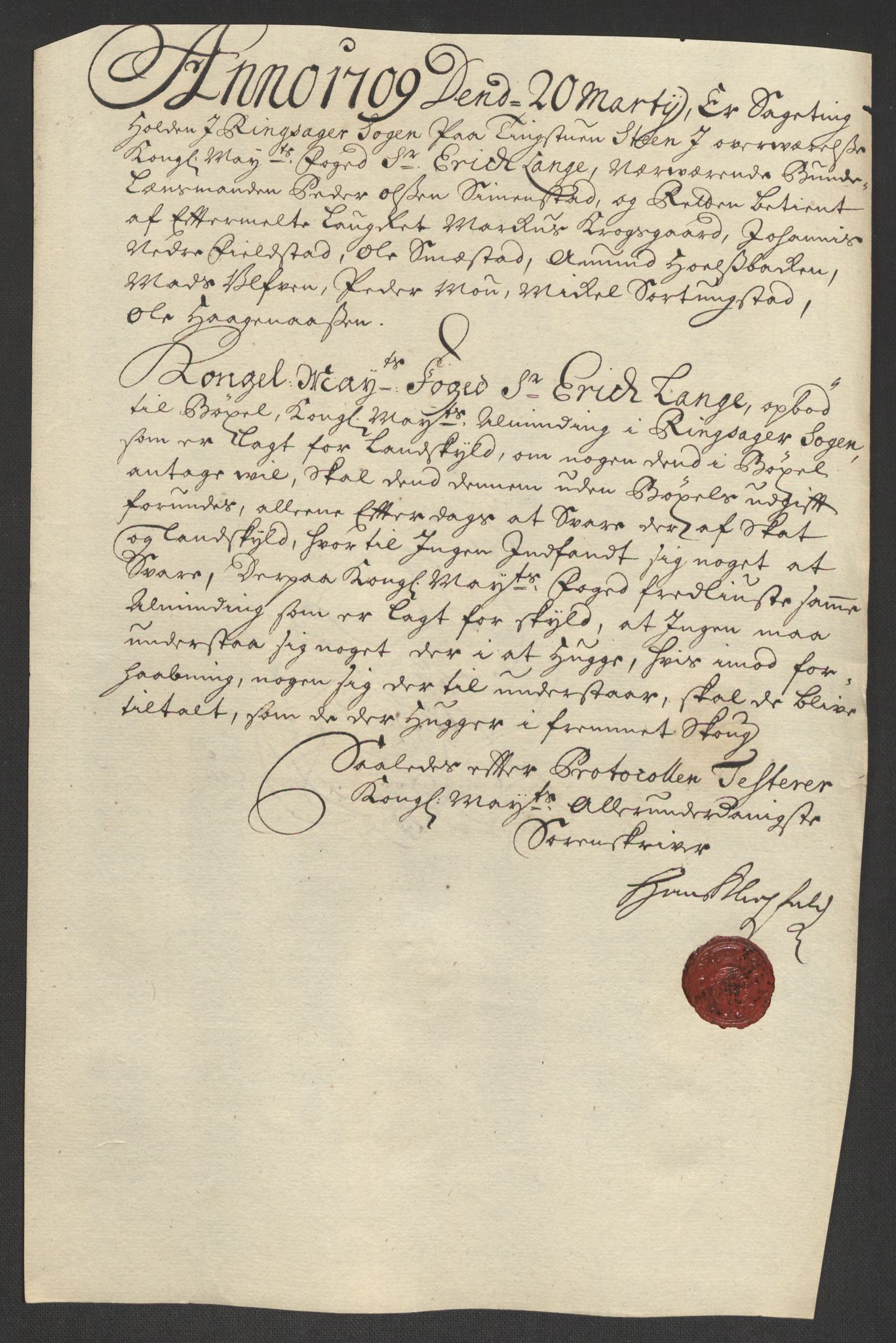 Rentekammeret inntil 1814, Reviderte regnskaper, Fogderegnskap, RA/EA-4092/R16/L1045: Fogderegnskap Hedmark, 1709, p. 295