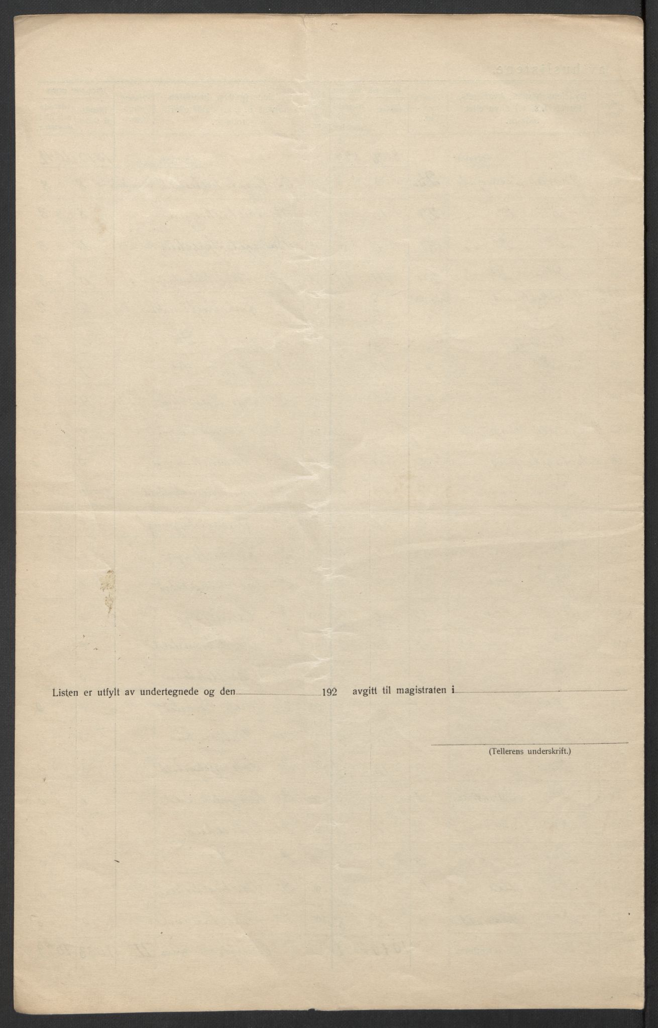 SAT, 1920 census for Narvik, 1920, p. 26