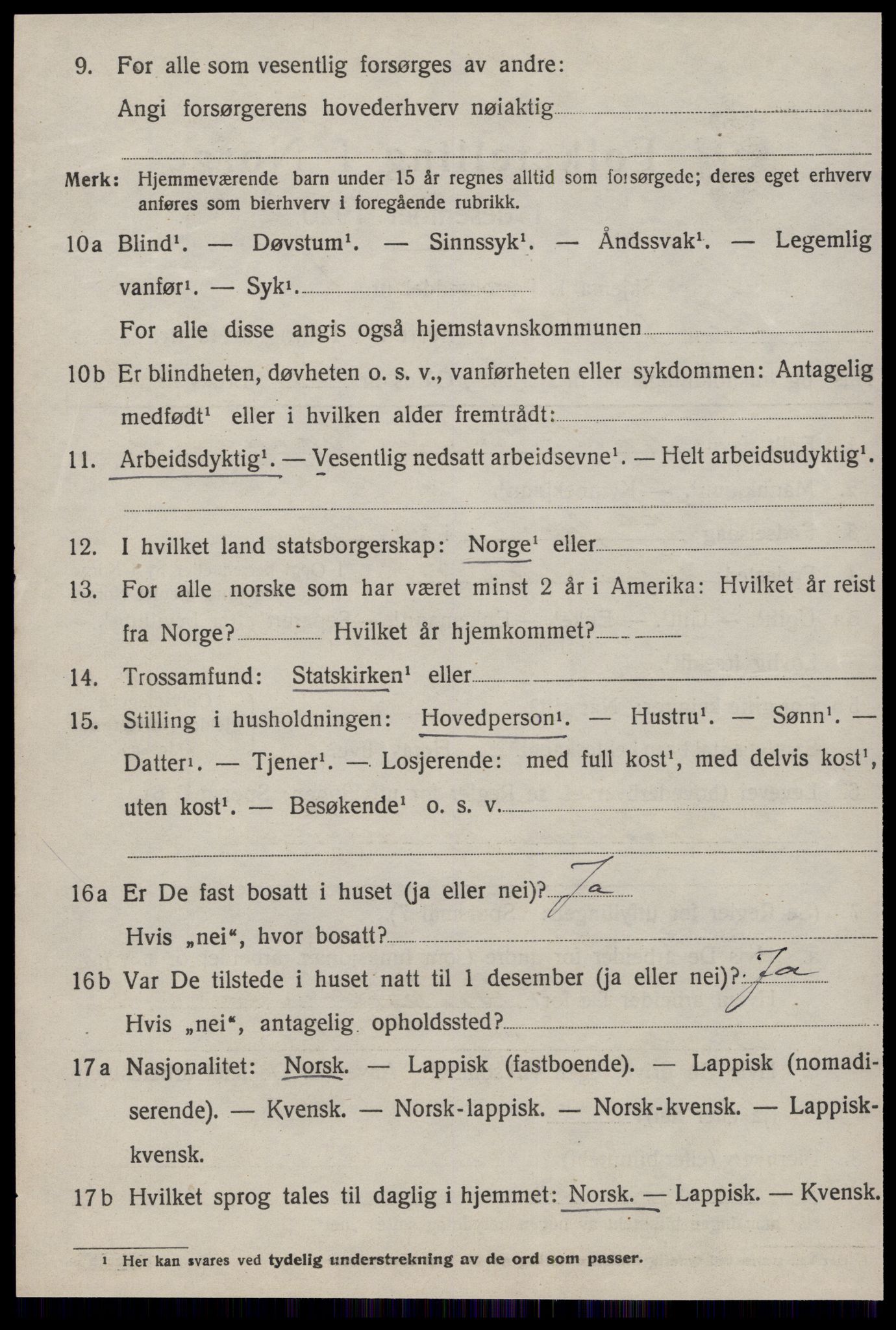 SAT, 1920 census for Nes (ST), 1920, p. 2130