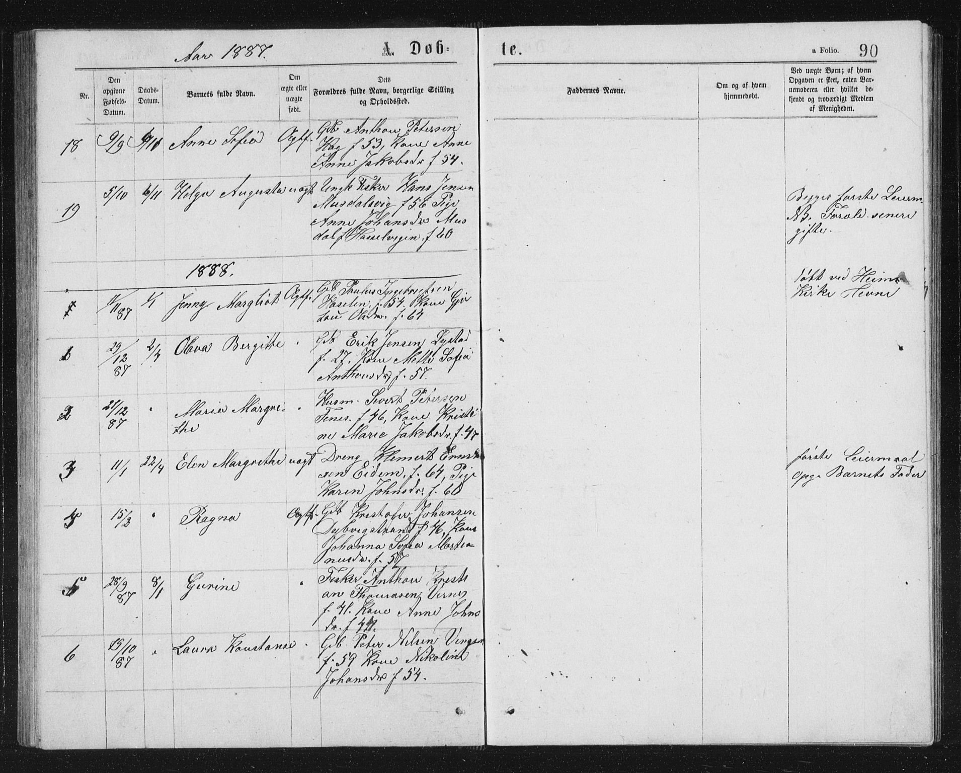 Ministerialprotokoller, klokkerbøker og fødselsregistre - Sør-Trøndelag, SAT/A-1456/662/L0756: Parish register (copy) no. 662C01, 1869-1891, p. 90