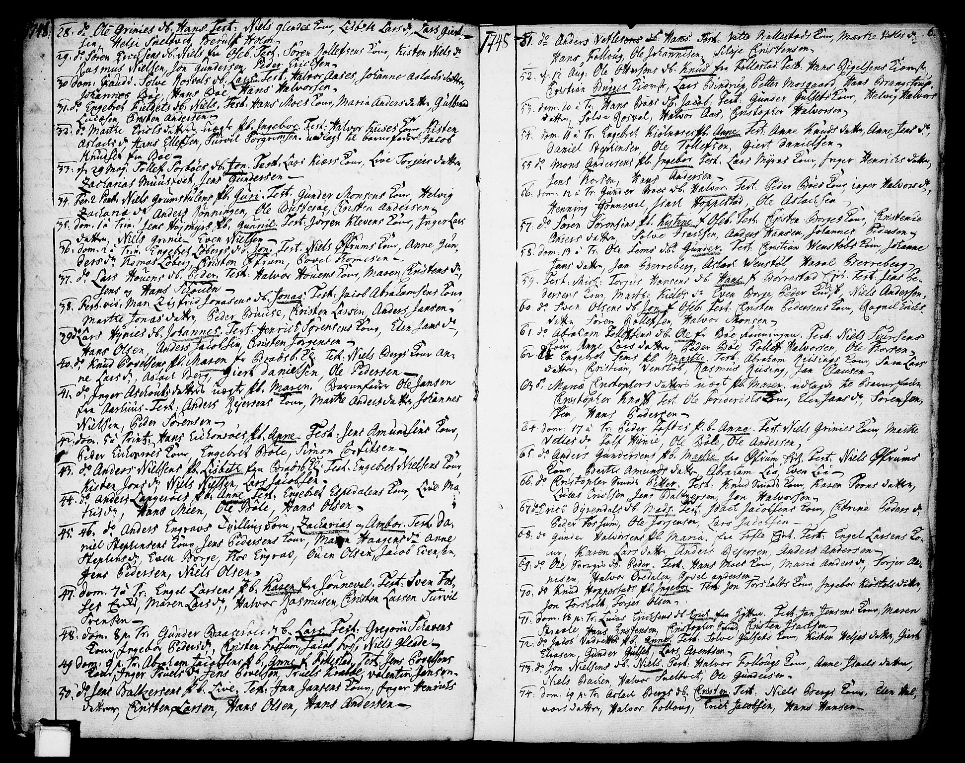 Gjerpen kirkebøker, SAKO/A-265/F/Fa/L0002: Parish register (official) no. I 2, 1747-1795, p. 6