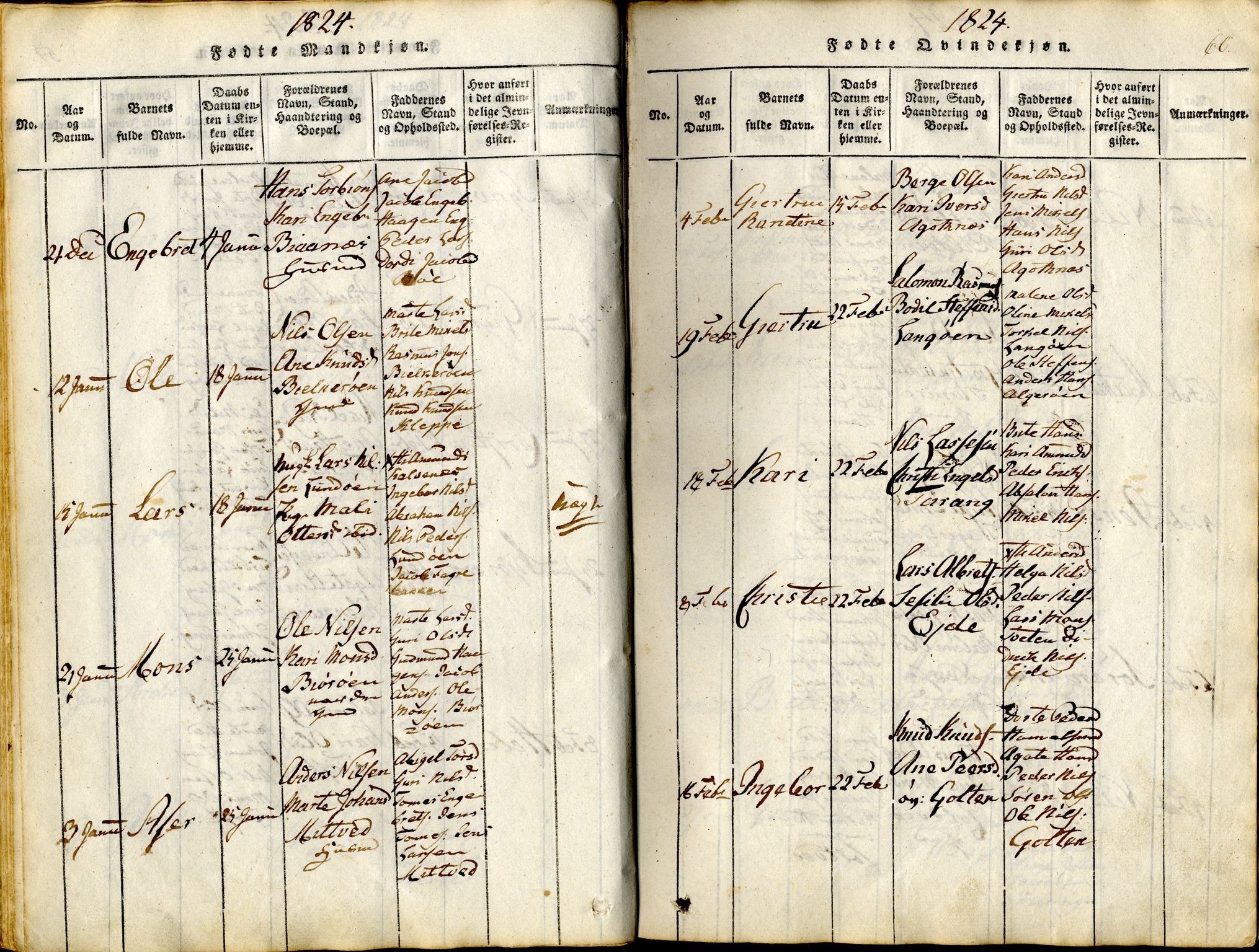 Sund sokneprestembete, AV/SAB-A-99930: Parish register (official) no. A 11, 1814-1825, p. 60