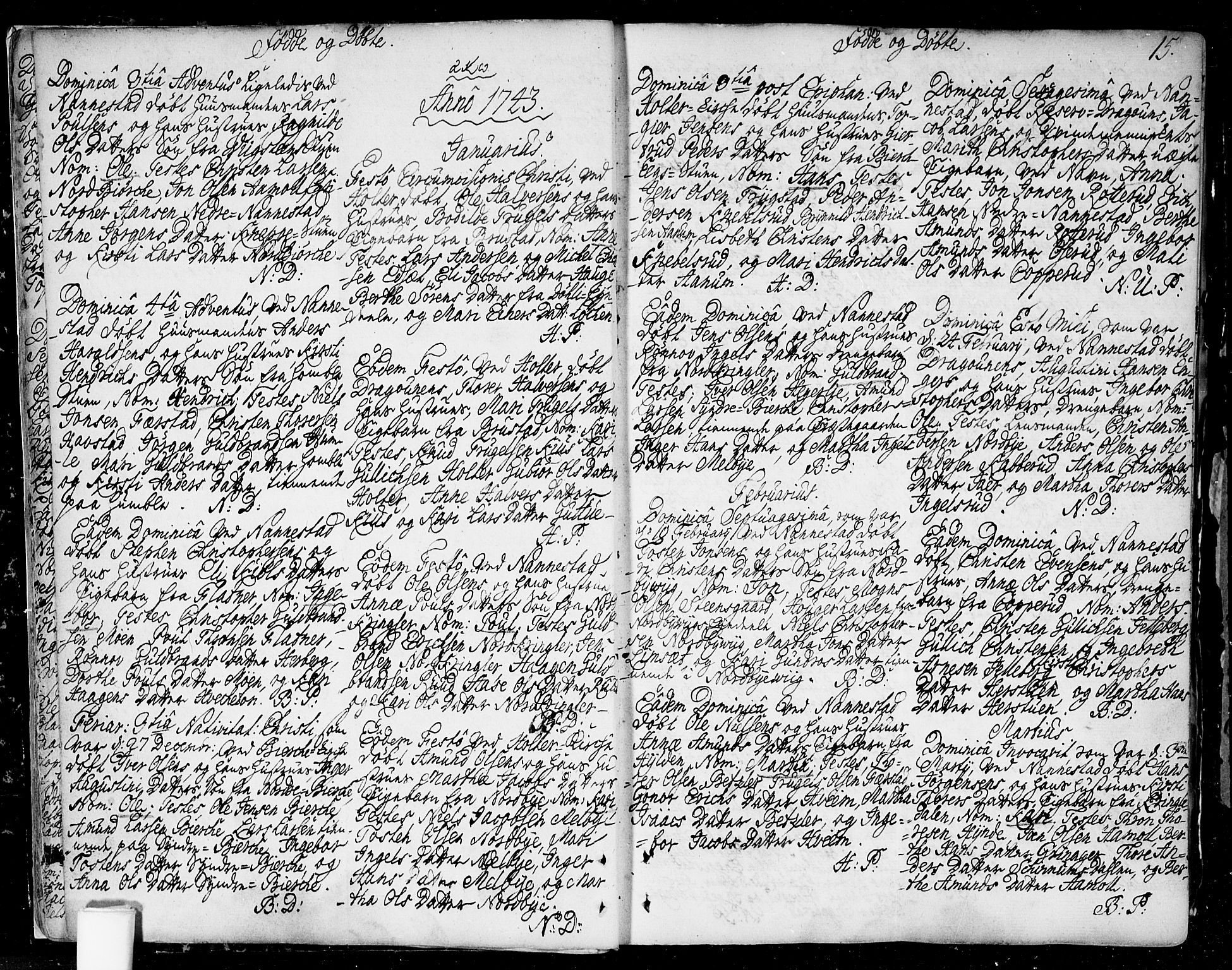 Nannestad prestekontor Kirkebøker, SAO/A-10414a/F/Fa/L0006: Parish register (official) no. I 6, 1739-1754, p. 15