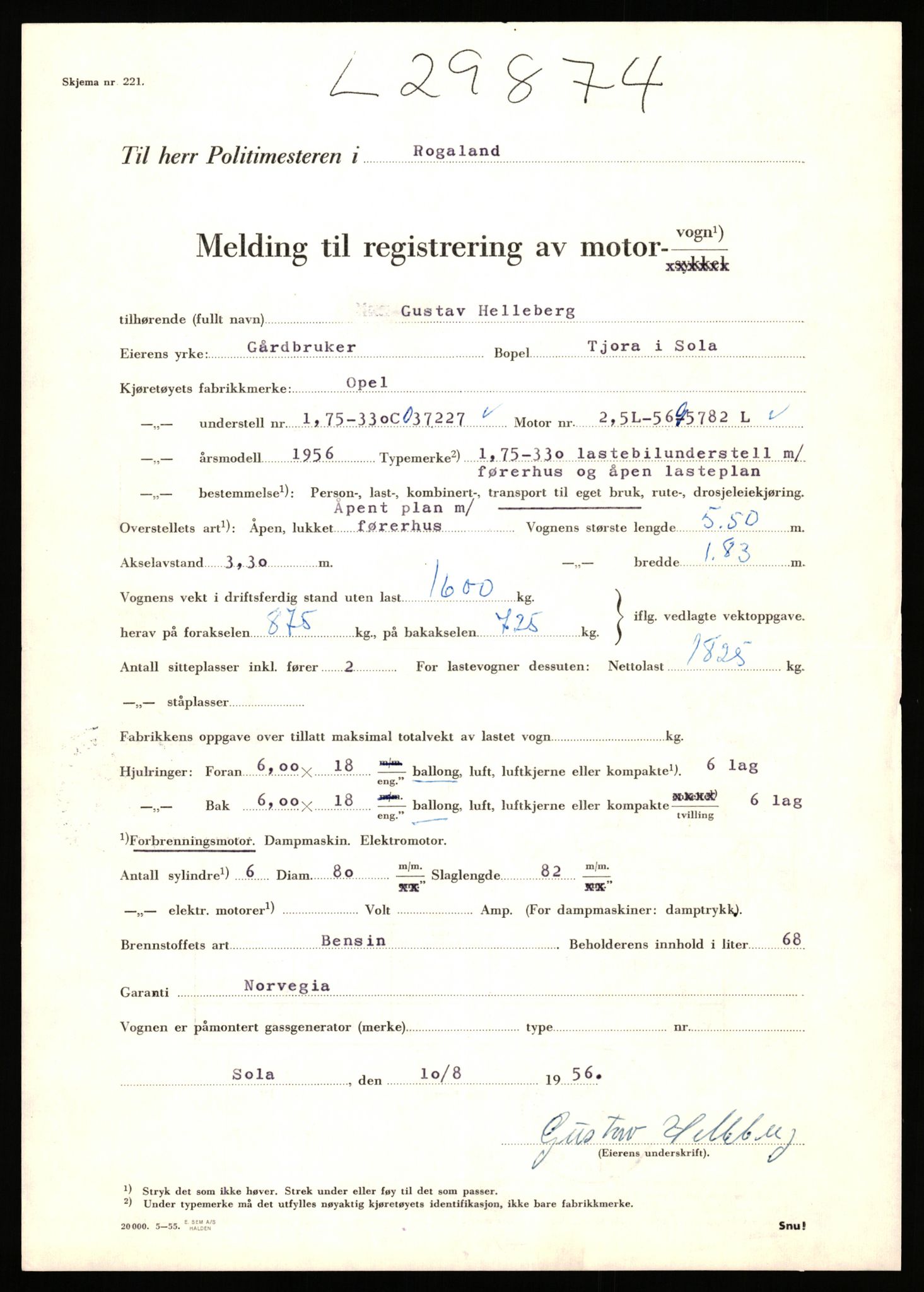 Stavanger trafikkstasjon, AV/SAST-A-101942/0/F/L0048: L-29100 - L-29899, 1930-1971, p. 2075