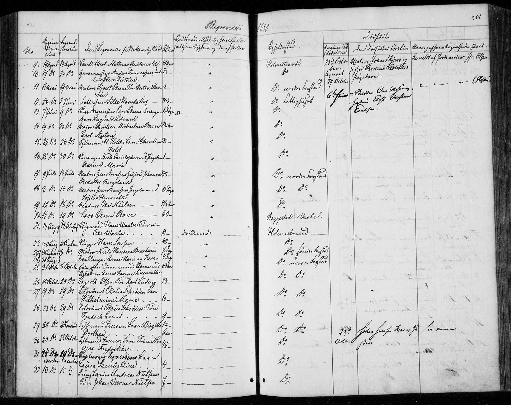 Holmestrand kirkebøker, AV/SAKO-A-346/F/Fa/L0002: Parish register (official) no. 2, 1840-1866, p. 355