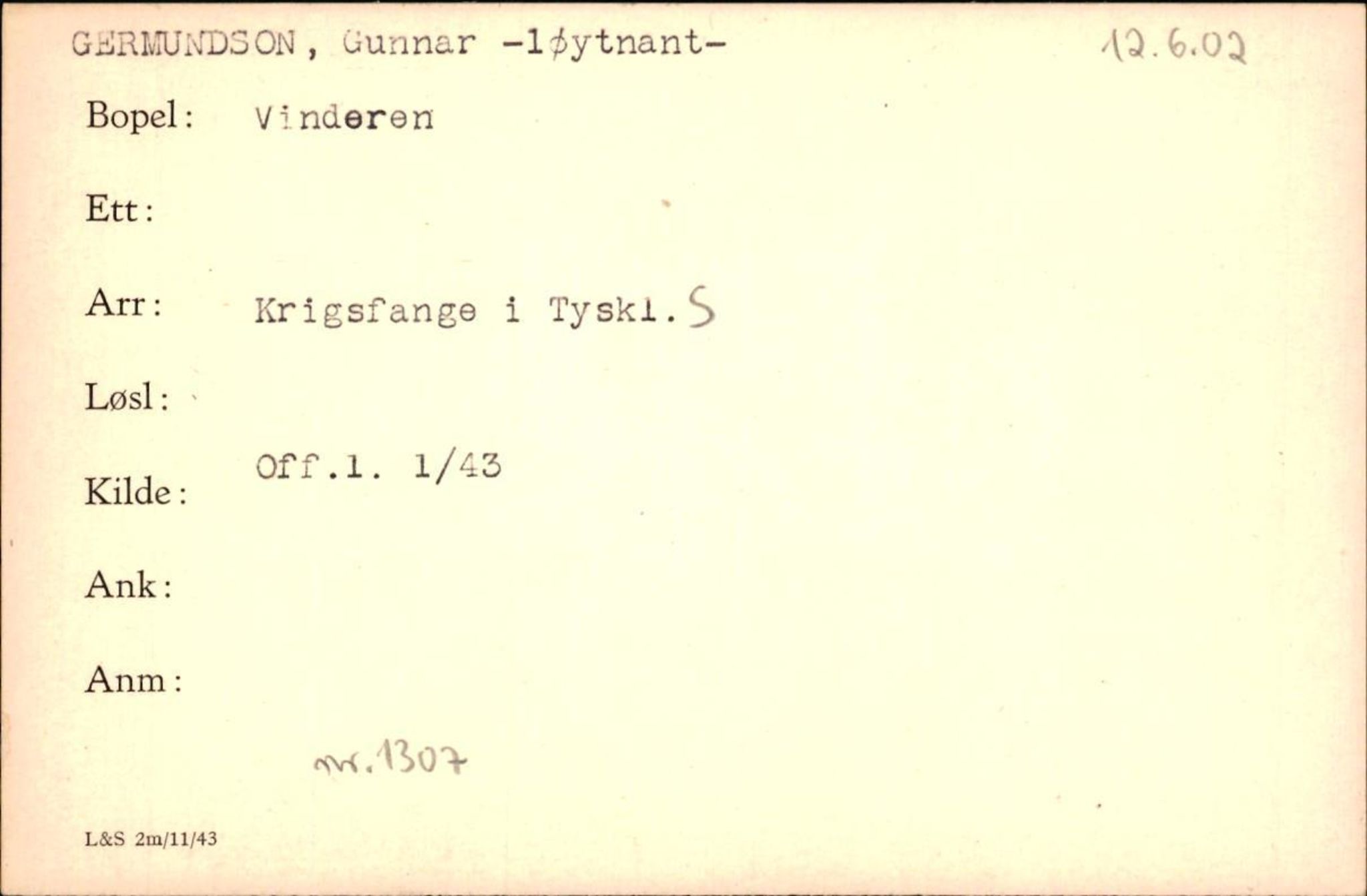 Forsvaret, Forsvarets krigshistoriske avdeling, AV/RA-RAFA-2017/Y/Yf/L0200: II-C-11-2102  -  Norske krigsfanger i Tyskland, 1940-1945, p. 301