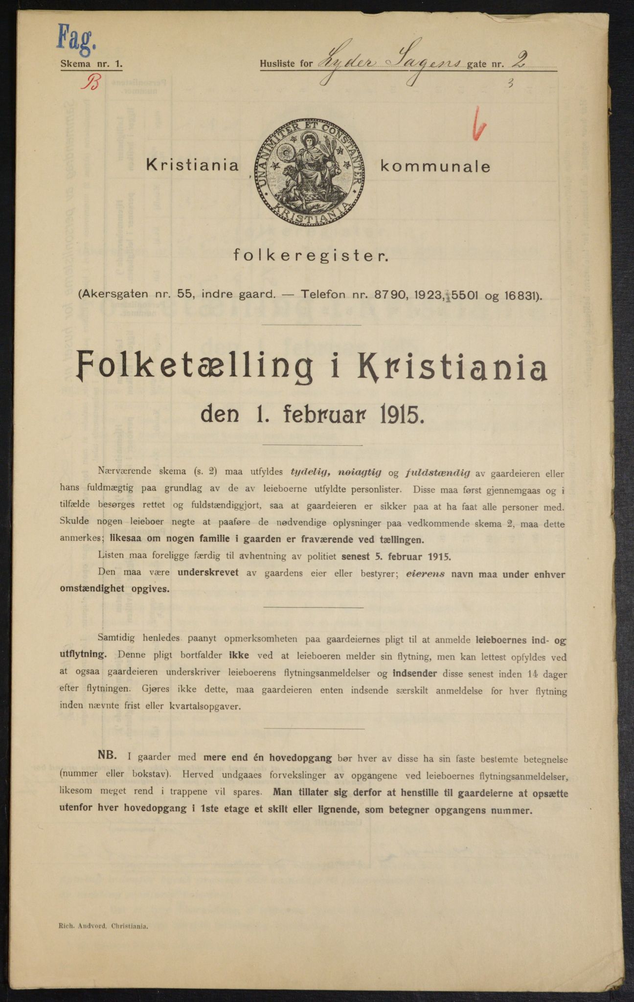 OBA, Municipal Census 1915 for Kristiania, 1915, p. 57822