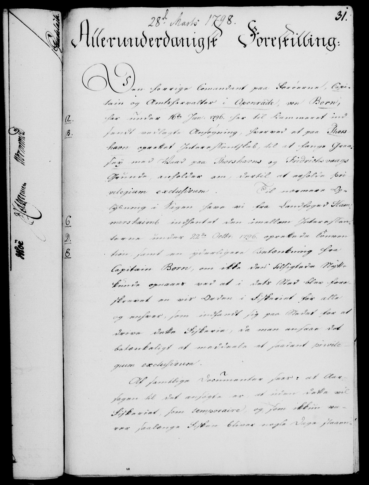 Rentekammeret, Kammerkanselliet, RA/EA-3111/G/Gf/Gfa/L0080: Norsk relasjons- og resolusjonsprotokoll (merket RK 52.80), 1798, p. 243