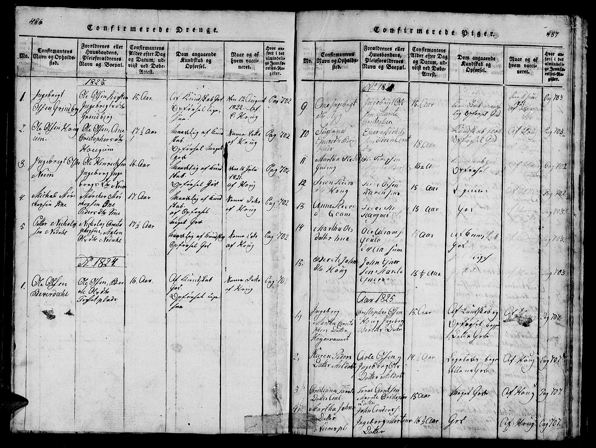 Ministerialprotokoller, klokkerbøker og fødselsregistre - Nord-Trøndelag, SAT/A-1458/747/L0459: Parish register (copy) no. 747C01, 1816-1842, p. 486-487