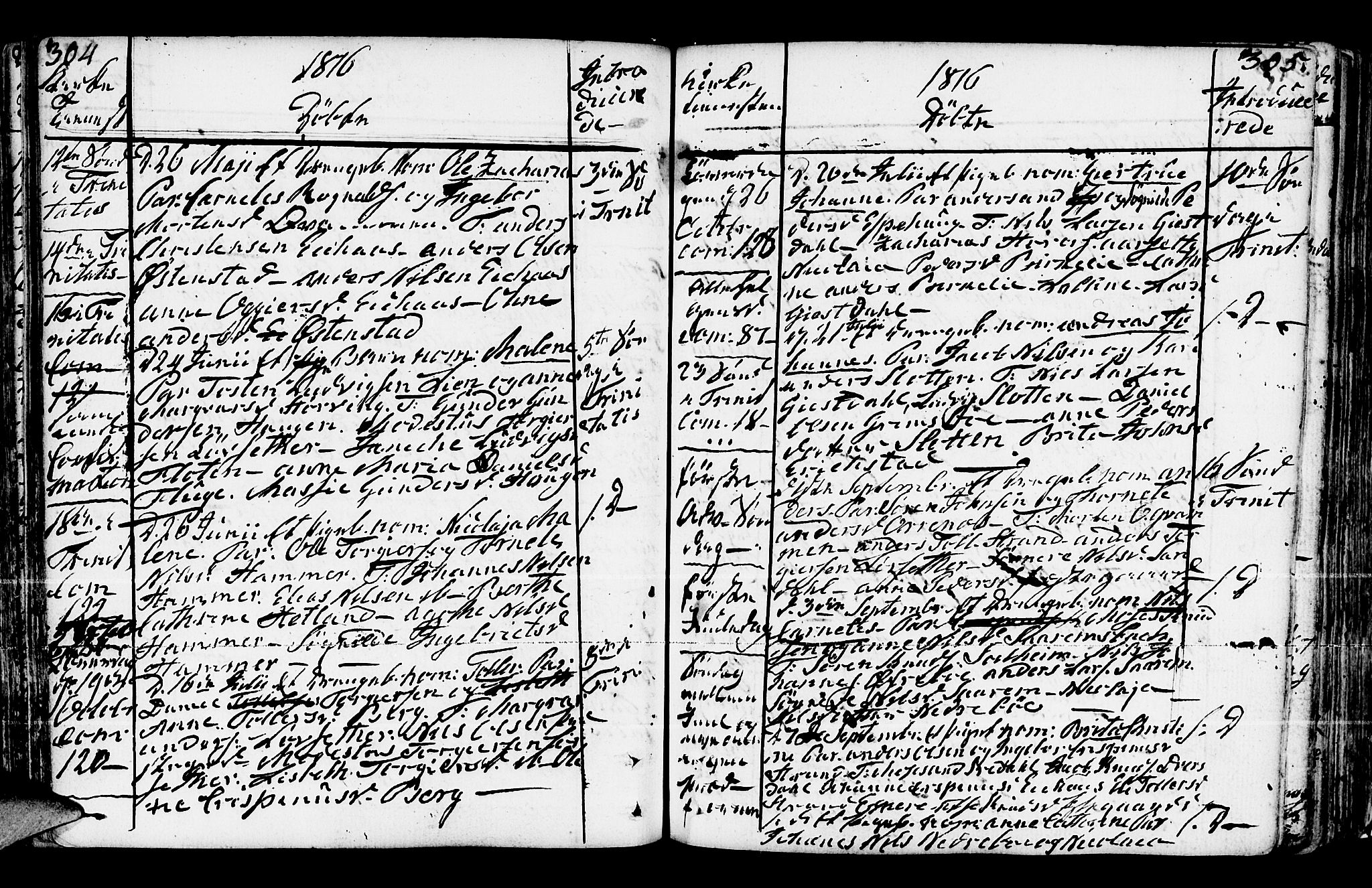 Jølster sokneprestembete, AV/SAB-A-80701/H/Haa/Haaa/L0005: Parish register (official) no. A 5, 1790-1821, p. 304-305