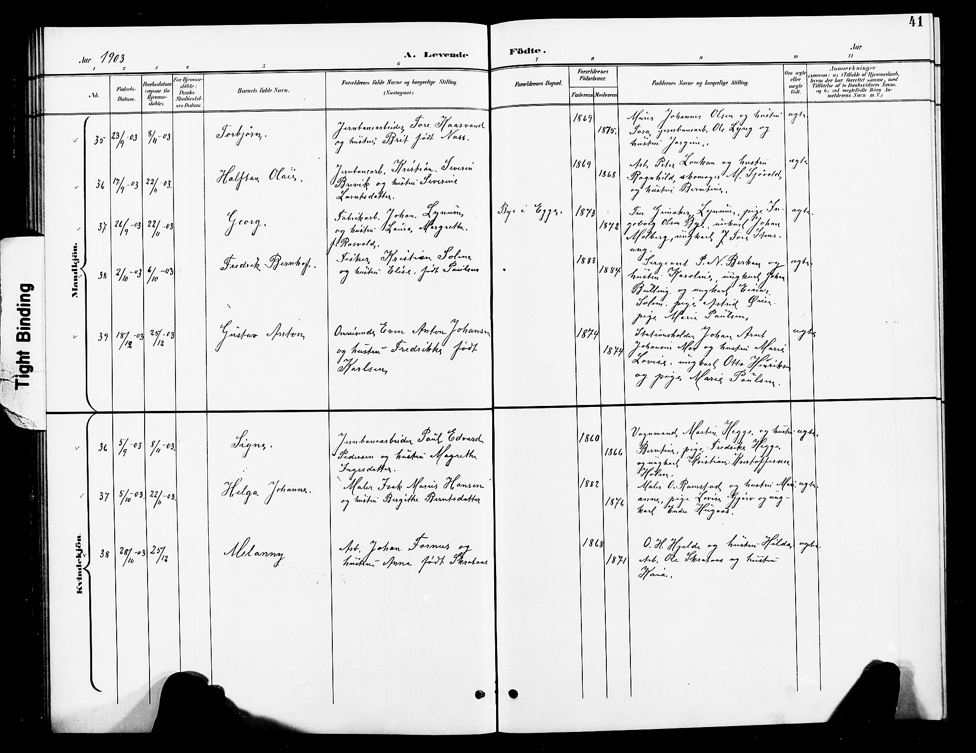 Ministerialprotokoller, klokkerbøker og fødselsregistre - Nord-Trøndelag, SAT/A-1458/739/L0375: Parish register (copy) no. 739C03, 1898-1908, p. 41