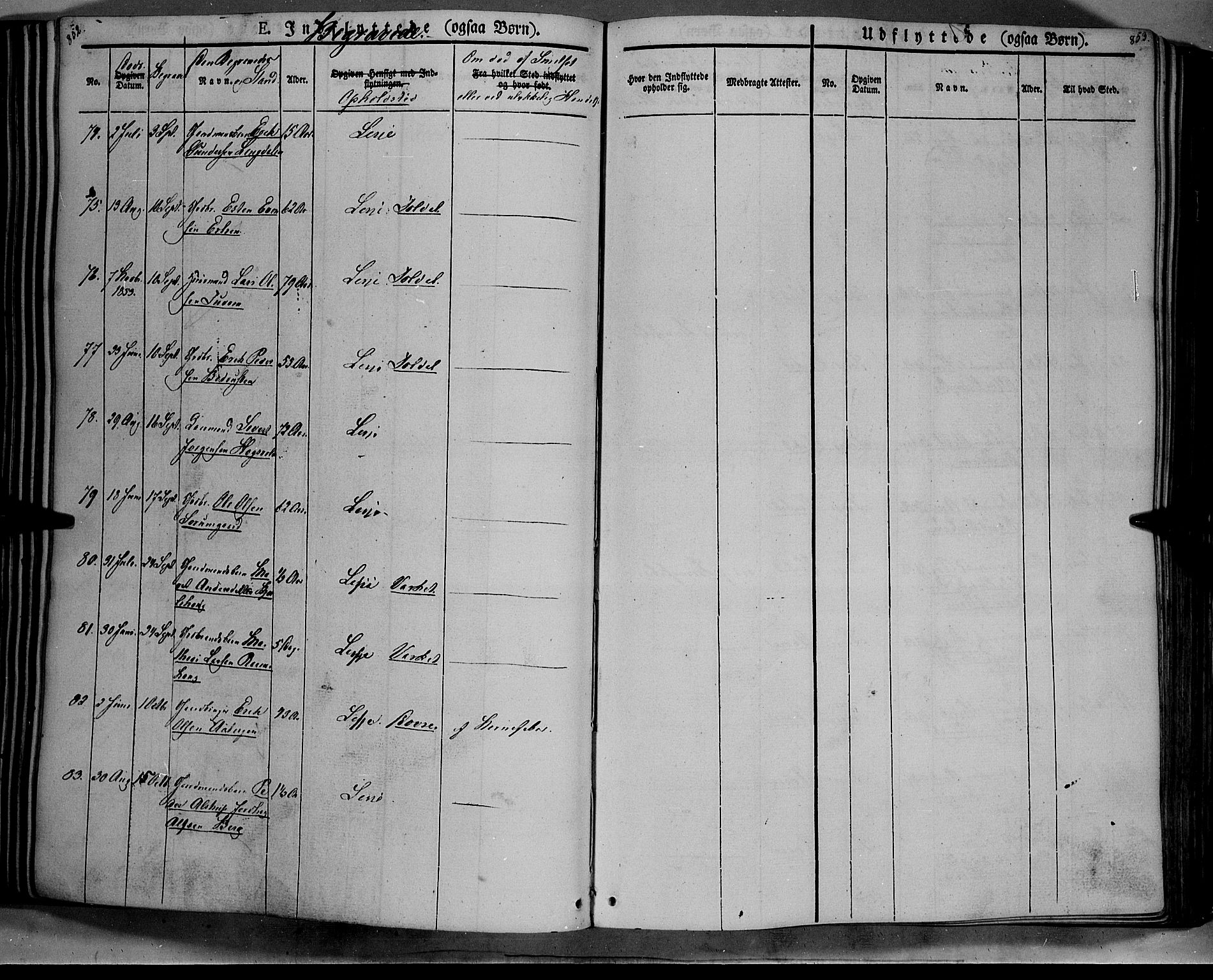 Lesja prestekontor, SAH/PREST-068/H/Ha/Haa/L0006: Parish register (official) no. 6B, 1843-1854, p. 852-853