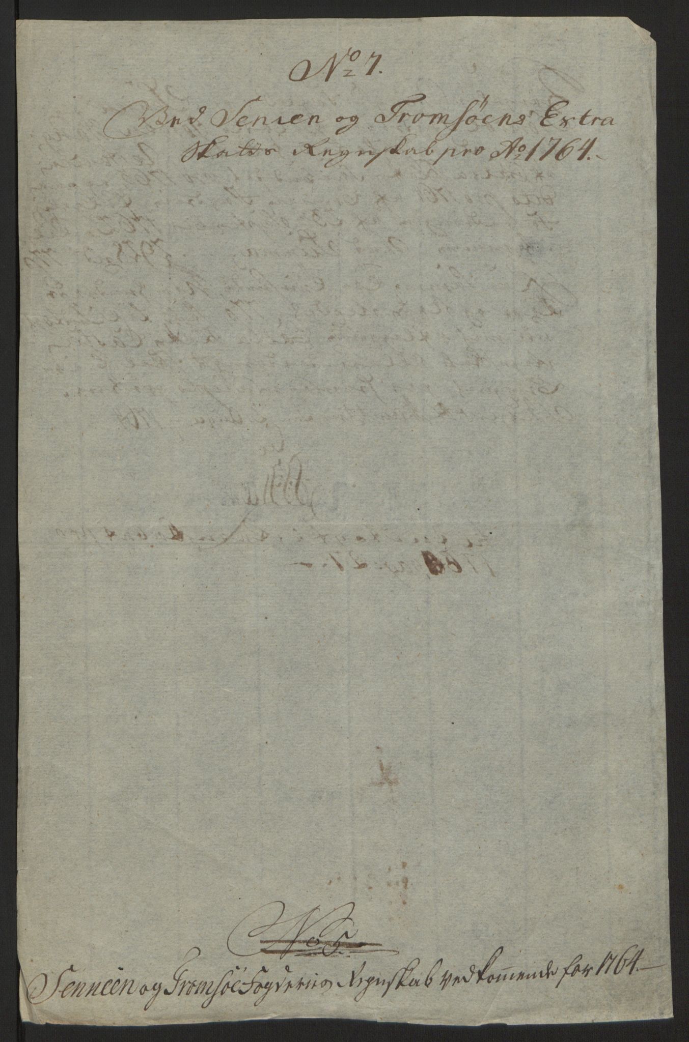 Rentekammeret inntil 1814, Reviderte regnskaper, Fogderegnskap, RA/EA-4092/R68/L4845: Ekstraskatten Senja og Troms, 1762-1765, p. 484