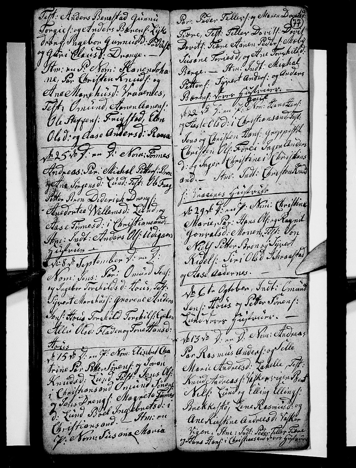 Oddernes sokneprestkontor, AV/SAK-1111-0033/F/Fb/Fba/L0002: Parish register (copy) no. B 2, 1791-1806, p. 77