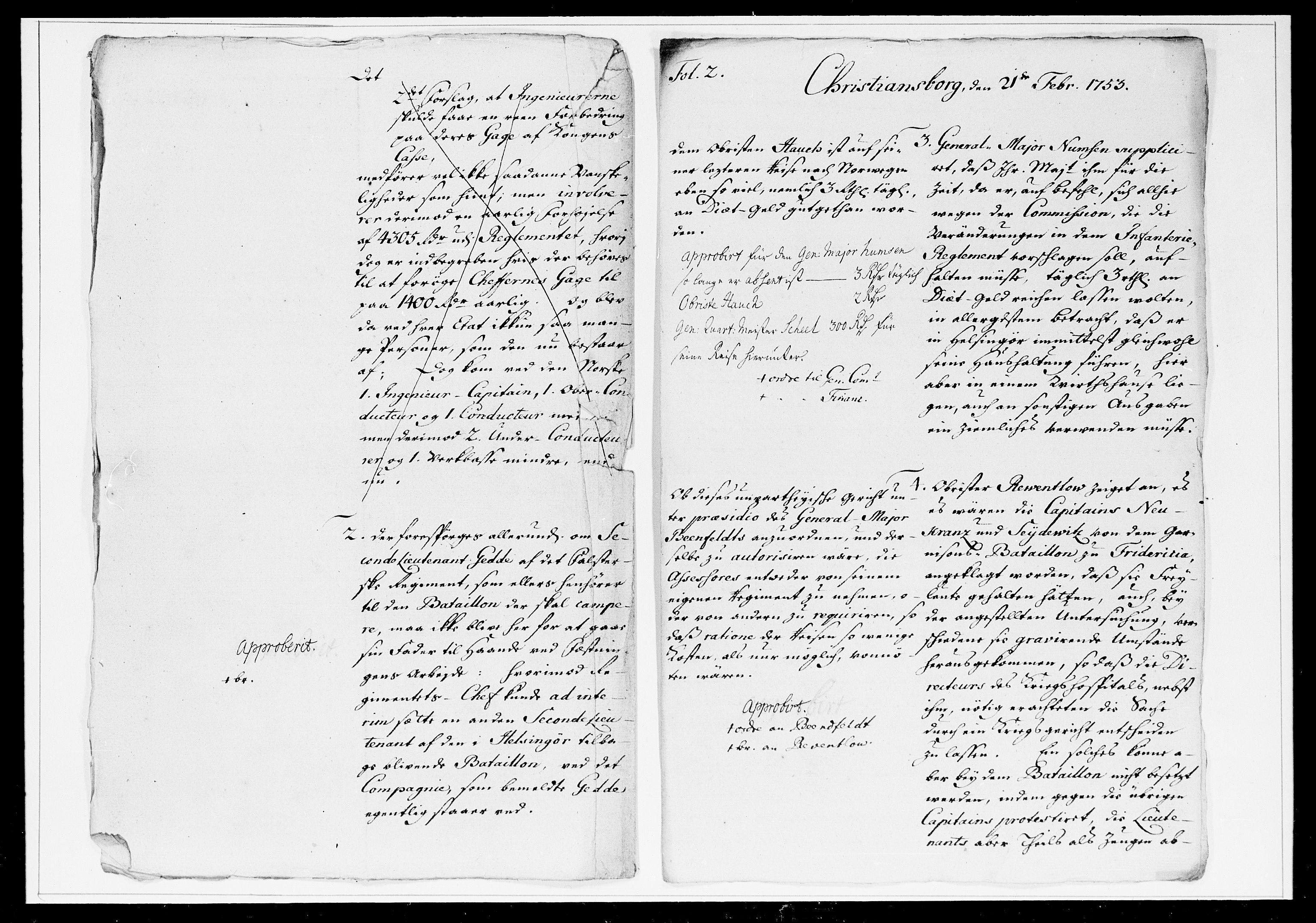 Krigskollegiet, Krigskancelliet, DRA/A-0006/-/1241-1247: Refererede sager, 1753, p. 41