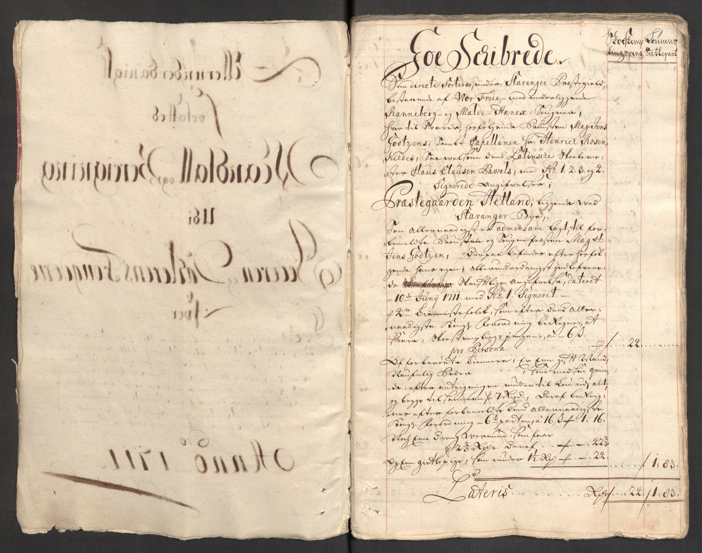 Rentekammeret inntil 1814, Reviderte regnskaper, Fogderegnskap, AV/RA-EA-4092/R46/L2735: Fogderegnskap Jæren og Dalane, 1711, p. 225