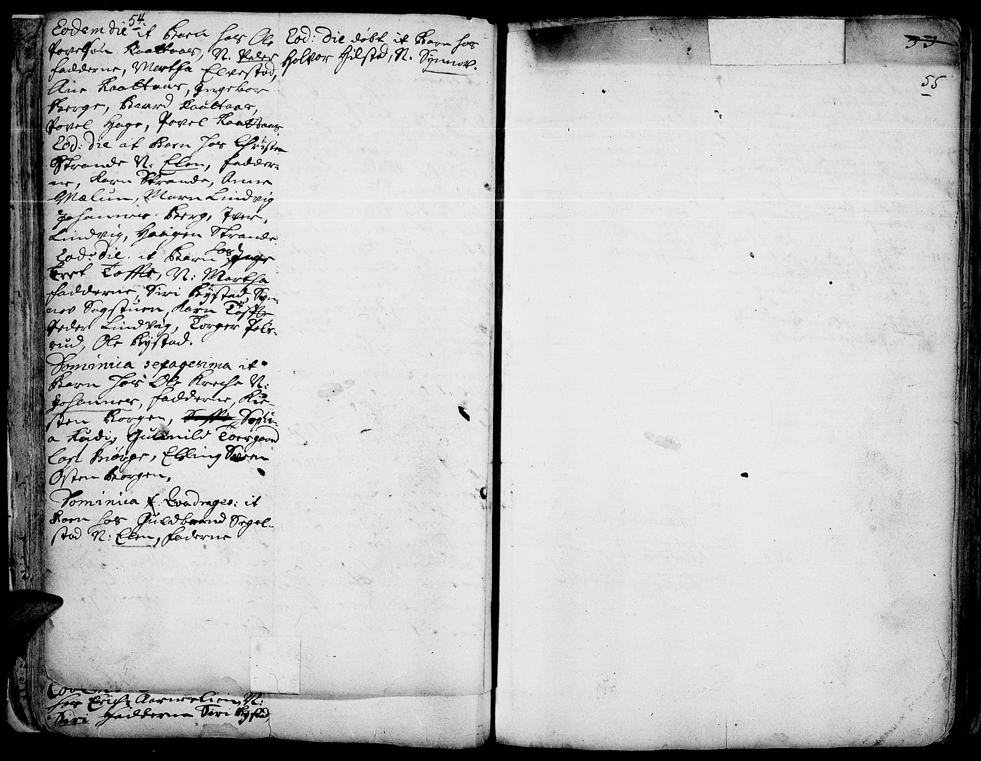 Ringebu prestekontor, SAH/PREST-082/H/Ha/Haa/L0001: Parish register (official) no. 1, 1696-1733, p. 54-55