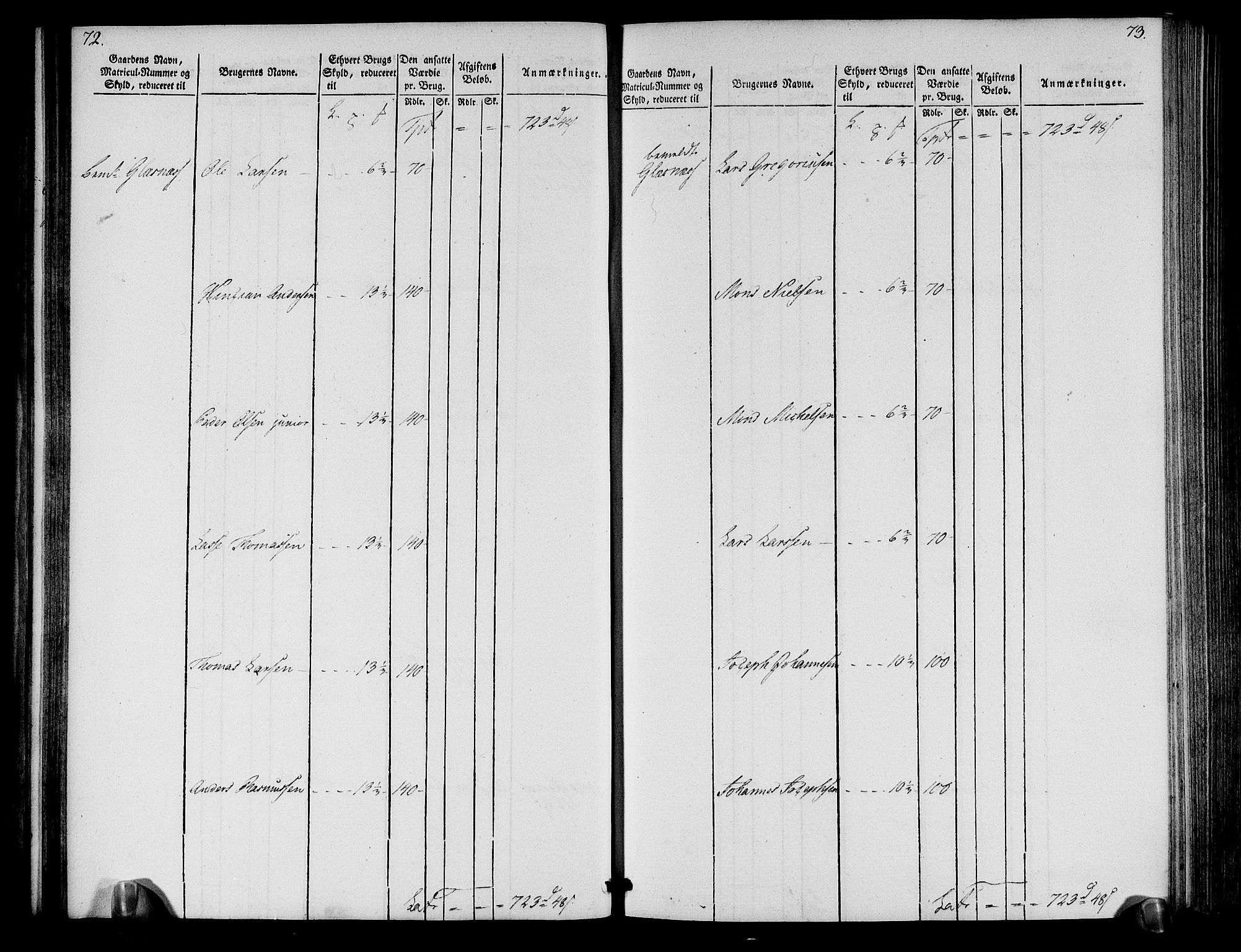 Rentekammeret inntil 1814, Realistisk ordnet avdeling, AV/RA-EA-4070/N/Ne/Nea/L0113: Nordhordland og Voss fogderi. Oppebørselsregister, 1803-1804, p. 40