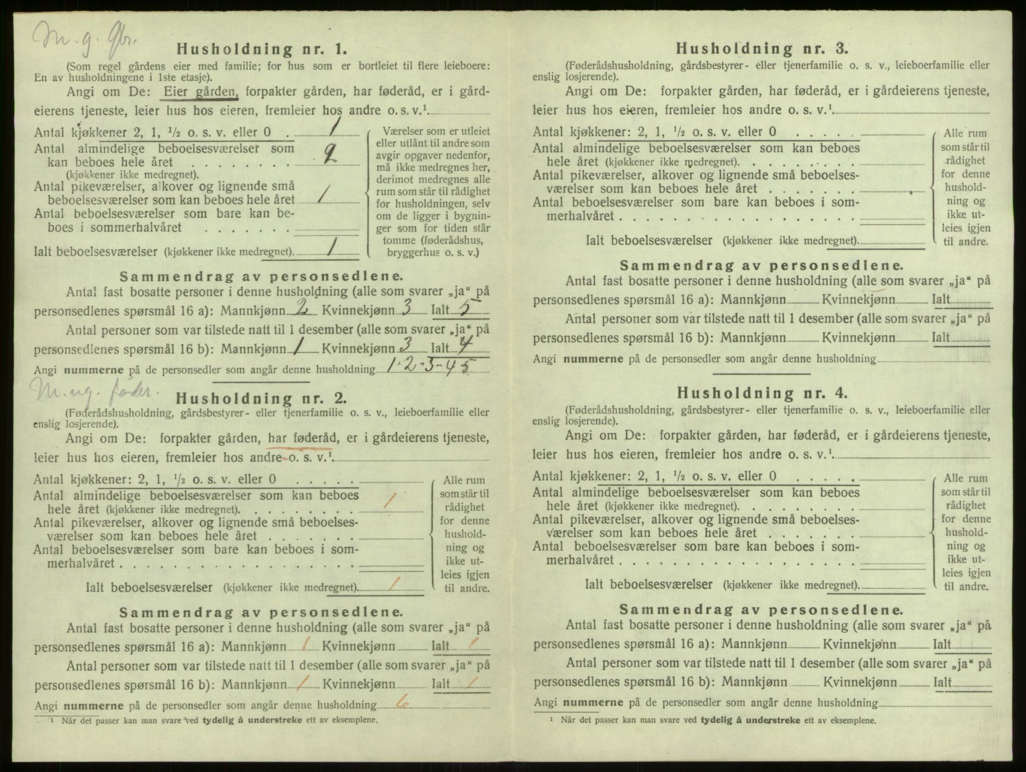 SAB, 1920 census for Alversund, 1920, p. 915