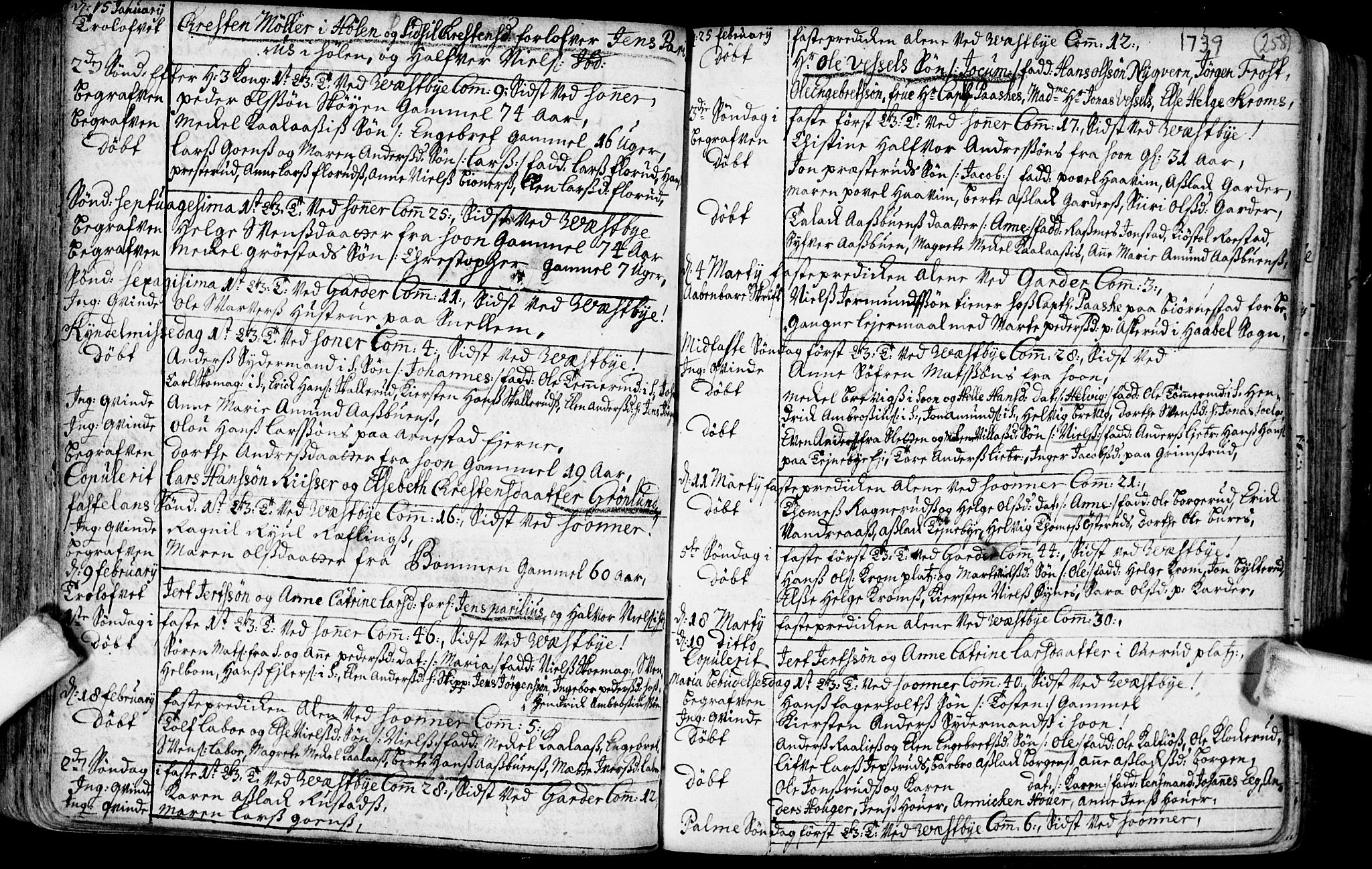 Vestby prestekontor Kirkebøker, AV/SAO-A-10893/F/Fa/L0001.b: Parish register (official) no. I 1B, 1714-1759, p. 258