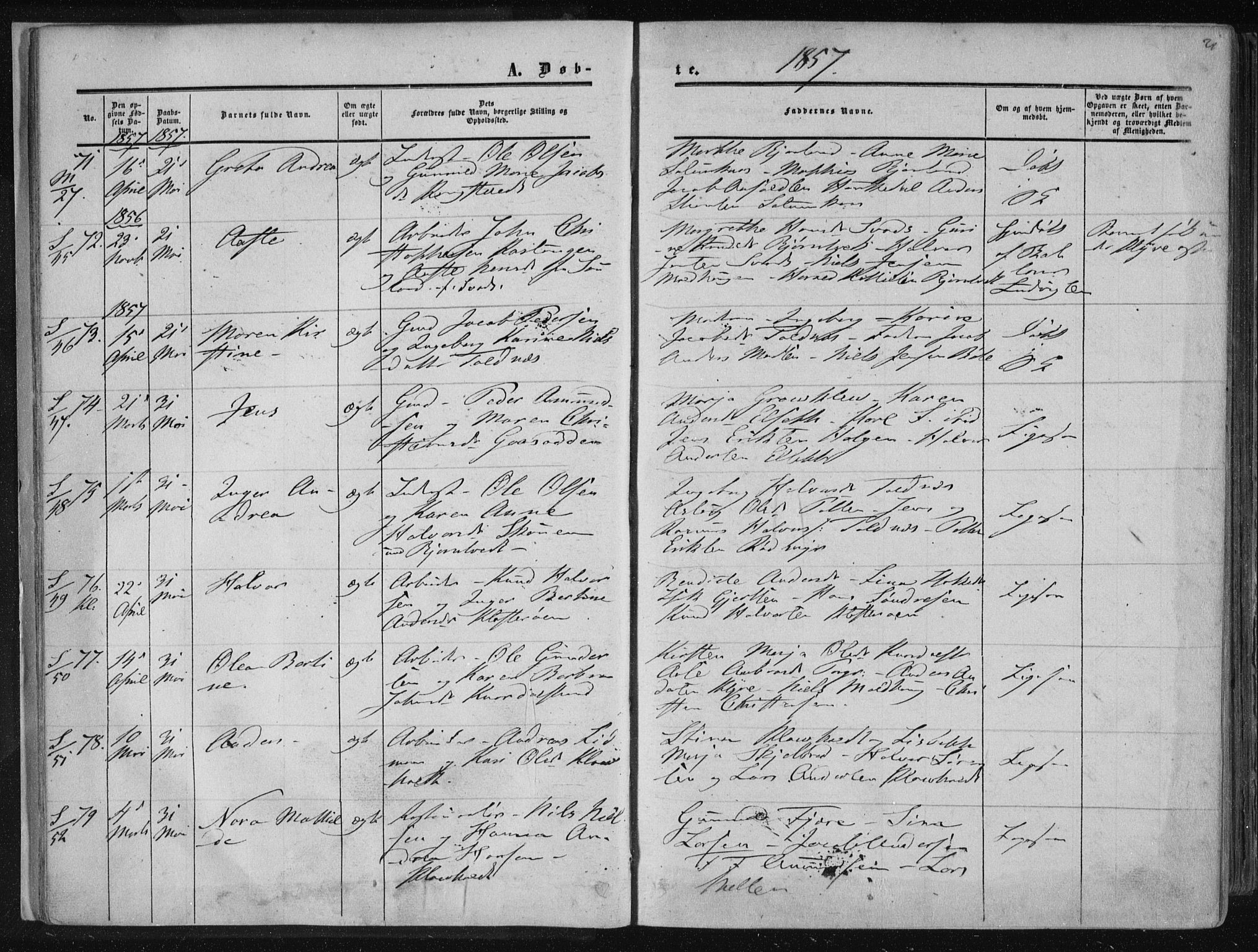 Solum kirkebøker, SAKO/A-306/F/Fa/L0007: Parish register (official) no. I 7, 1856-1864, p. 21