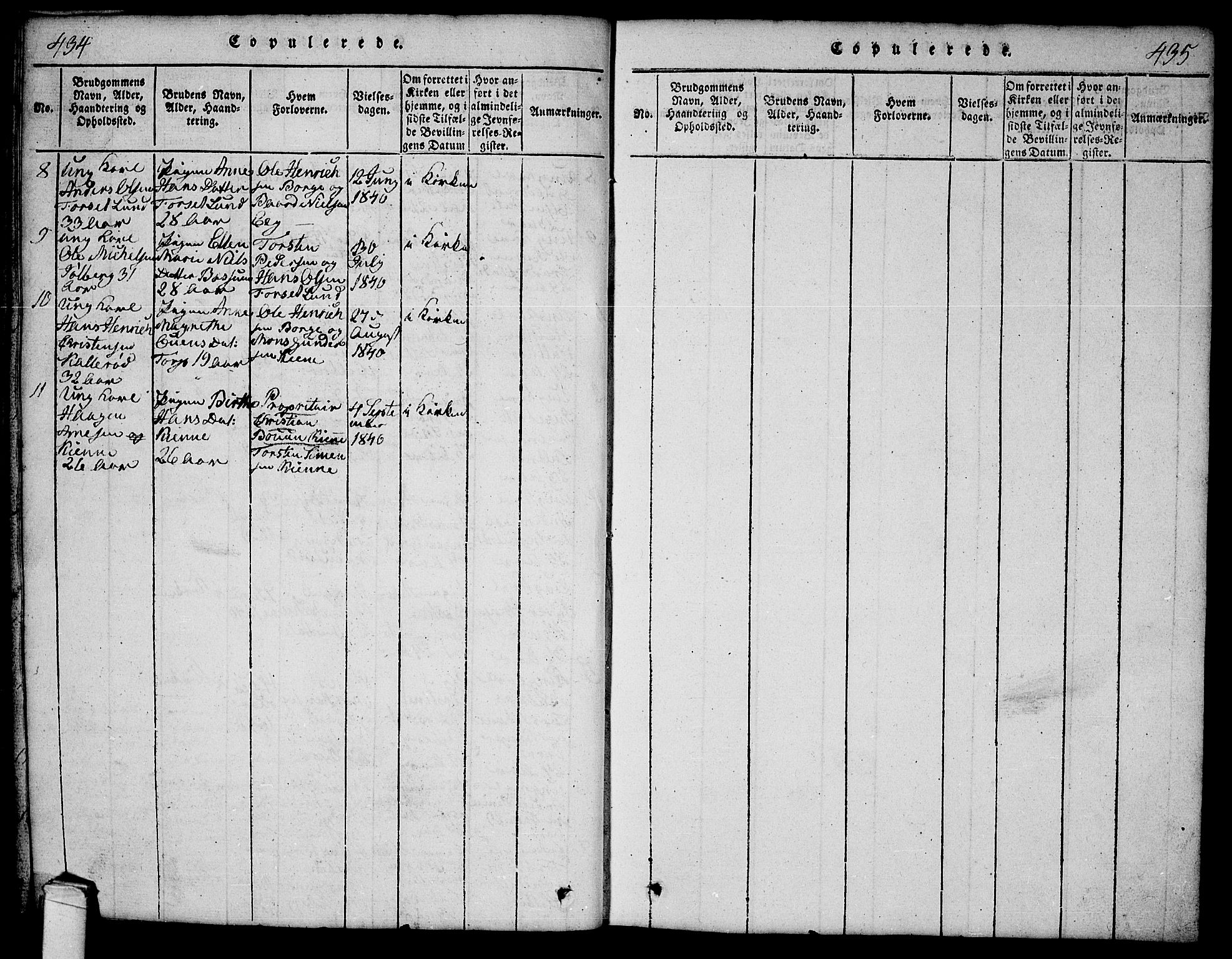 Onsøy prestekontor Kirkebøker, AV/SAO-A-10914/G/Ga/L0001: Parish register (copy) no. I 1, 1814-1840, p. 434-435