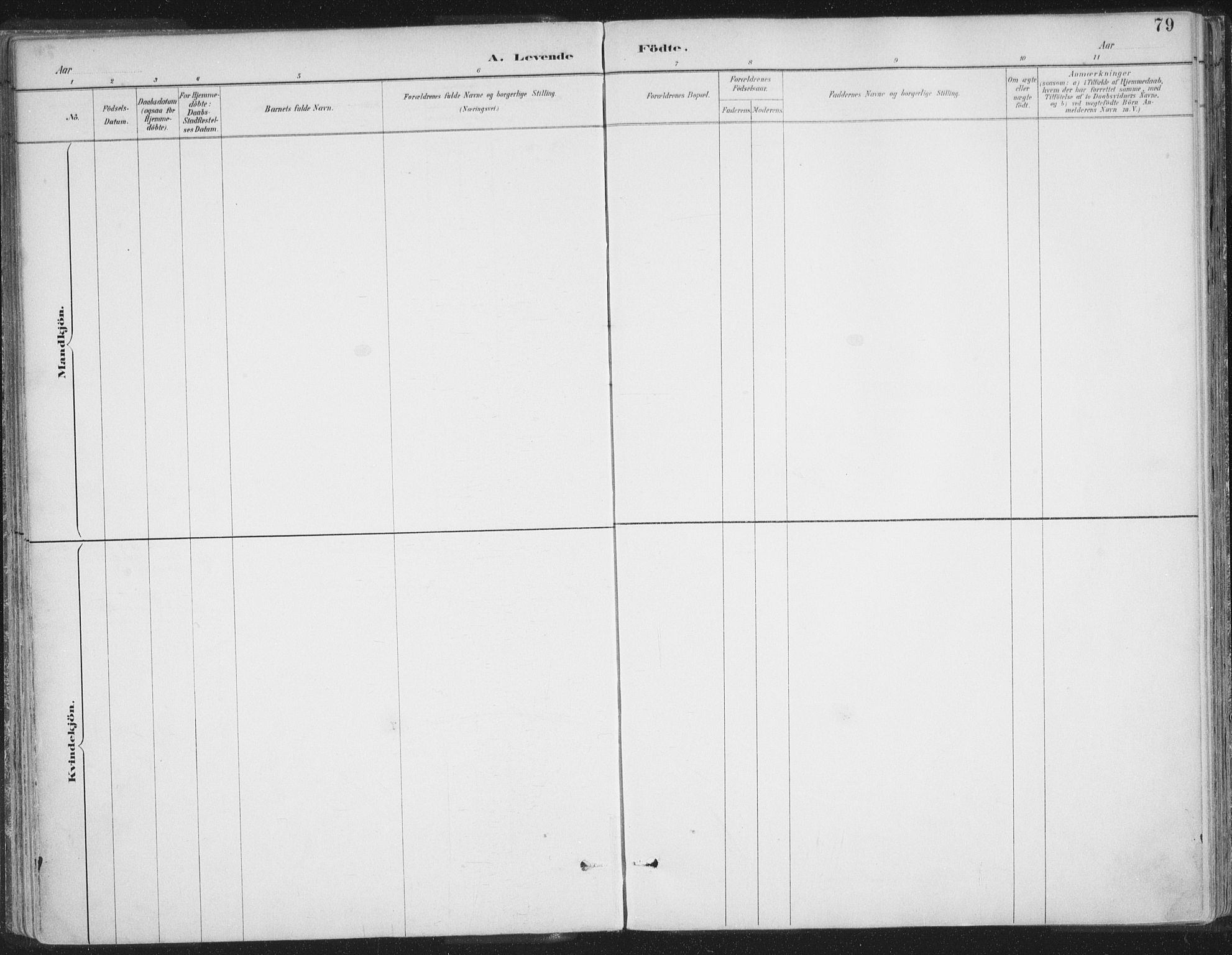 Balsfjord sokneprestembete, AV/SATØ-S-1303/G/Ga/L0007kirke: Parish register (official) no. 7, 1887-1909, p. 79