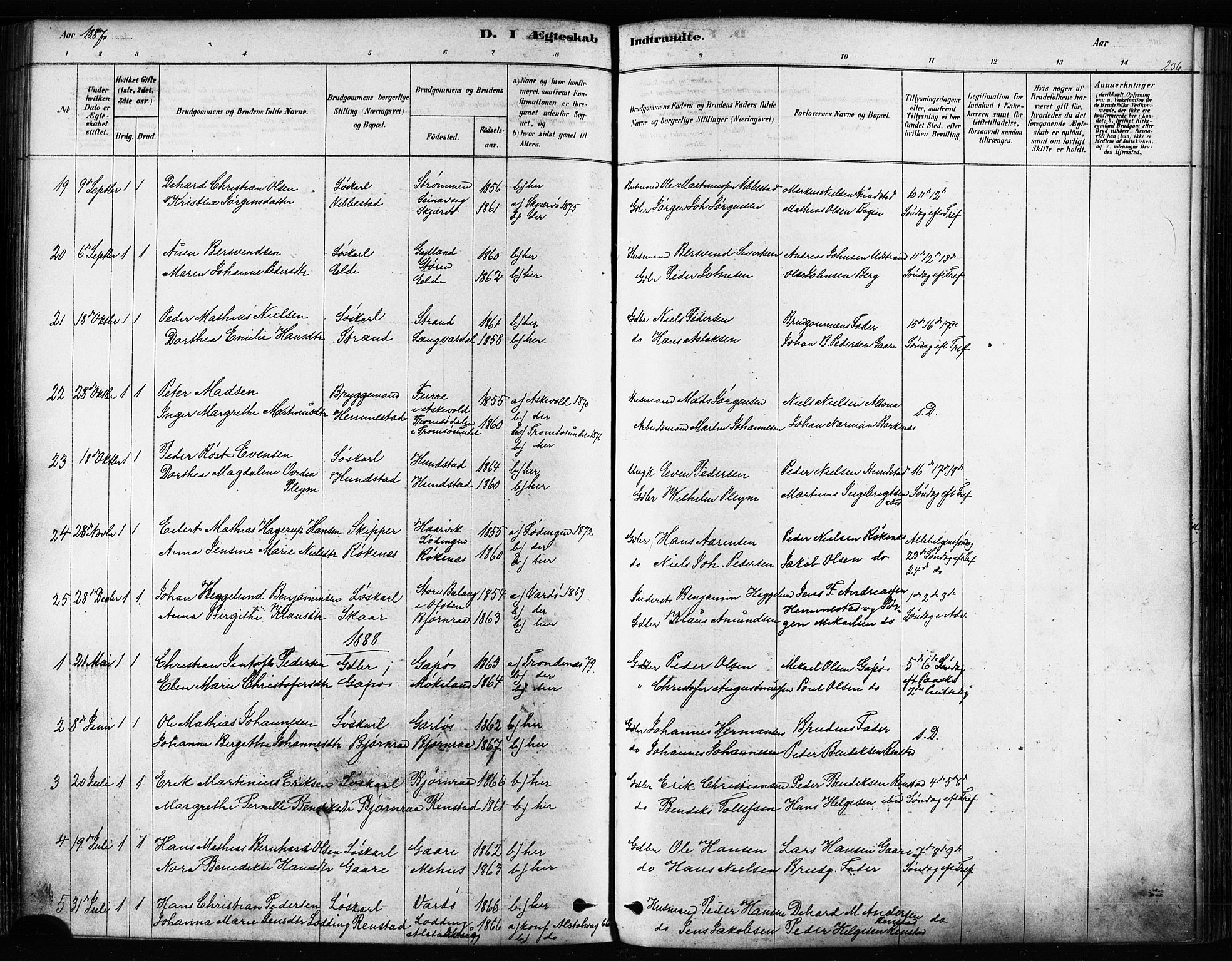Kvæfjord sokneprestkontor, SATØ/S-1323/G/Ga/Gaa/L0005kirke: Parish register (official) no. 5, 1878-1894, p. 236