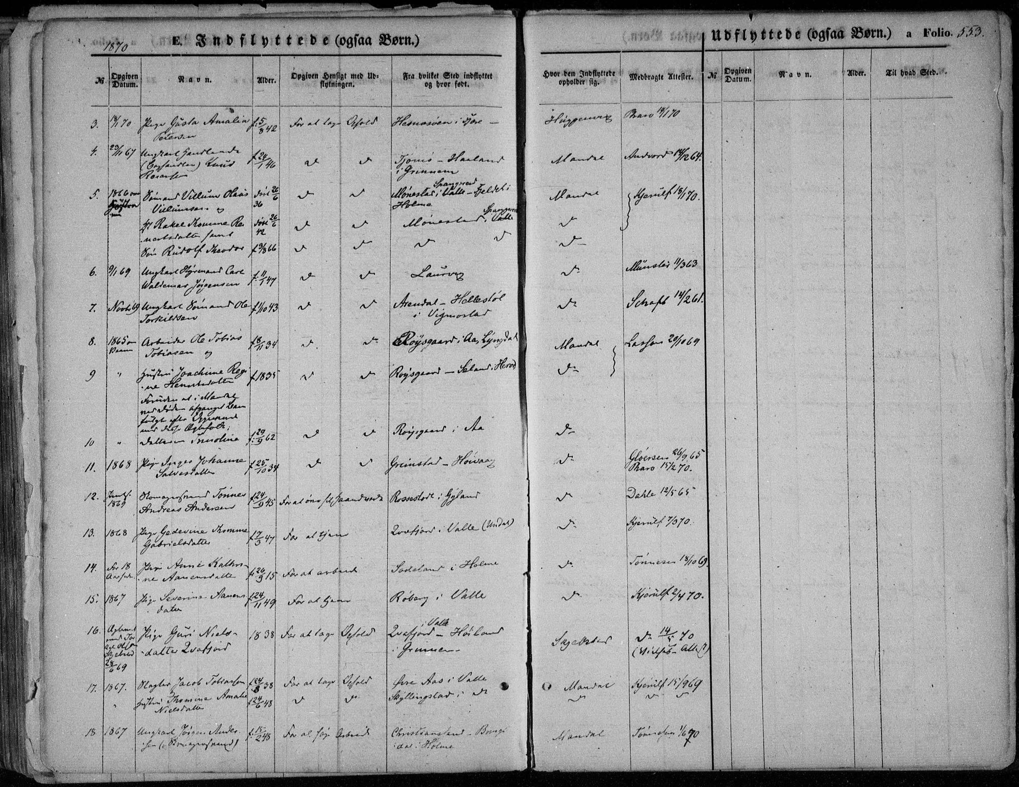 Mandal sokneprestkontor, SAK/1111-0030/F/Fa/Faa/L0014: Parish register (official) no. A 14, 1859-1872, p. 553