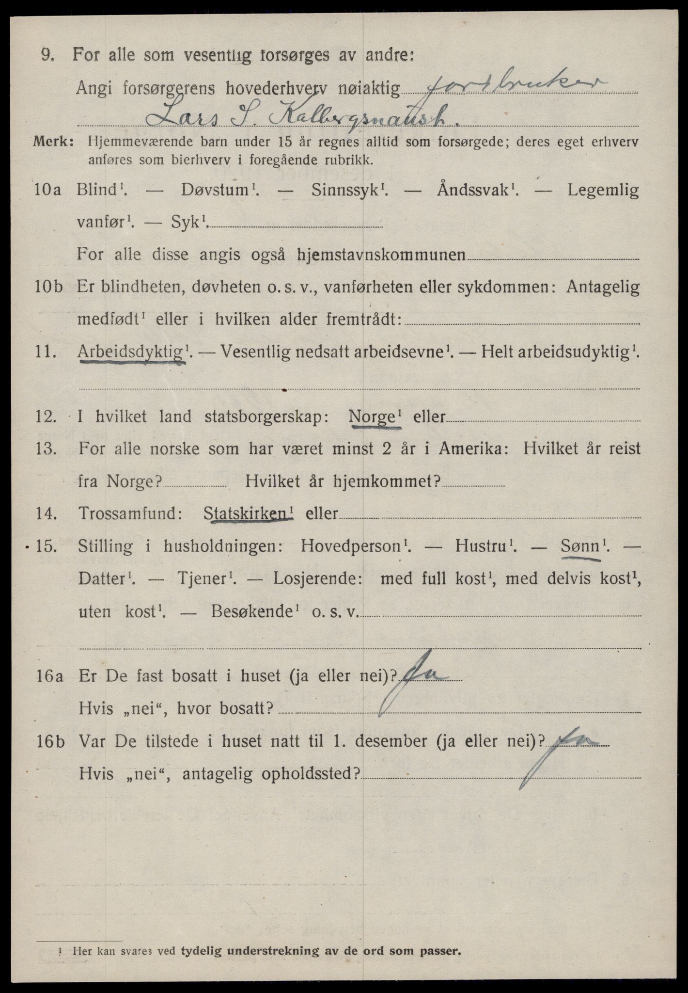 SAT, 1920 census for Halsa, 1920, p. 2548