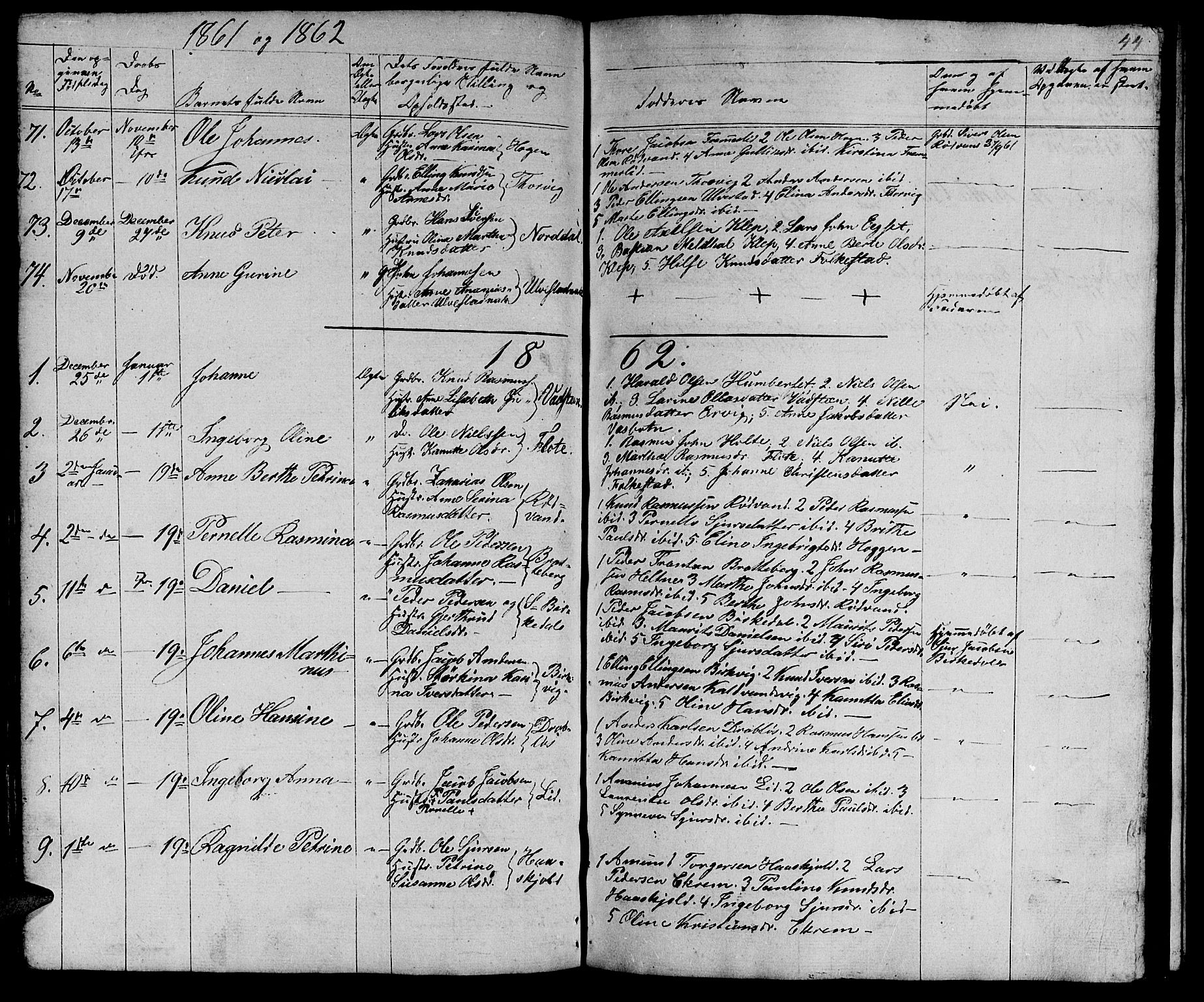 Ministerialprotokoller, klokkerbøker og fødselsregistre - Møre og Romsdal, AV/SAT-A-1454/511/L0156: Parish register (copy) no. 511C02, 1855-1863, p. 44