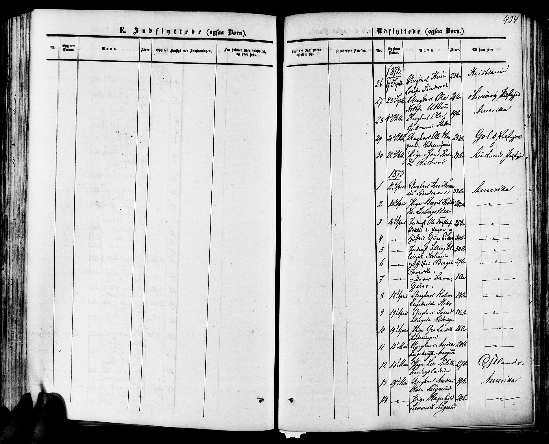 Hol kirkebøker, SAKO/A-227/F/Fa/L0002: Parish register (official) no. I 2, 1870-1886, p. 434
