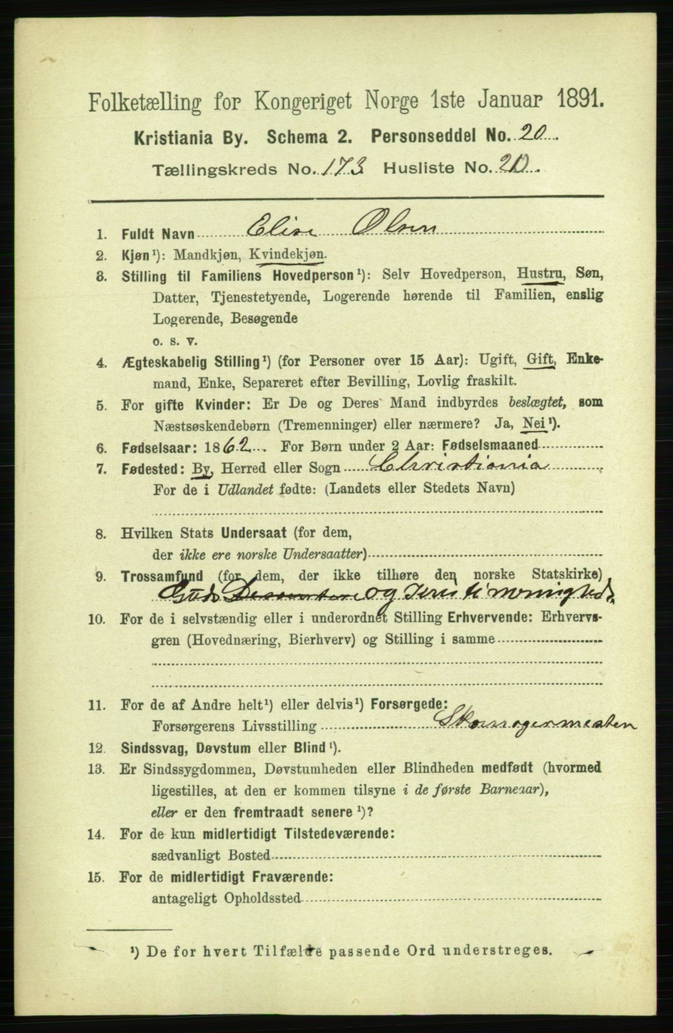 RA, 1891 census for 0301 Kristiania, 1891, p. 103773