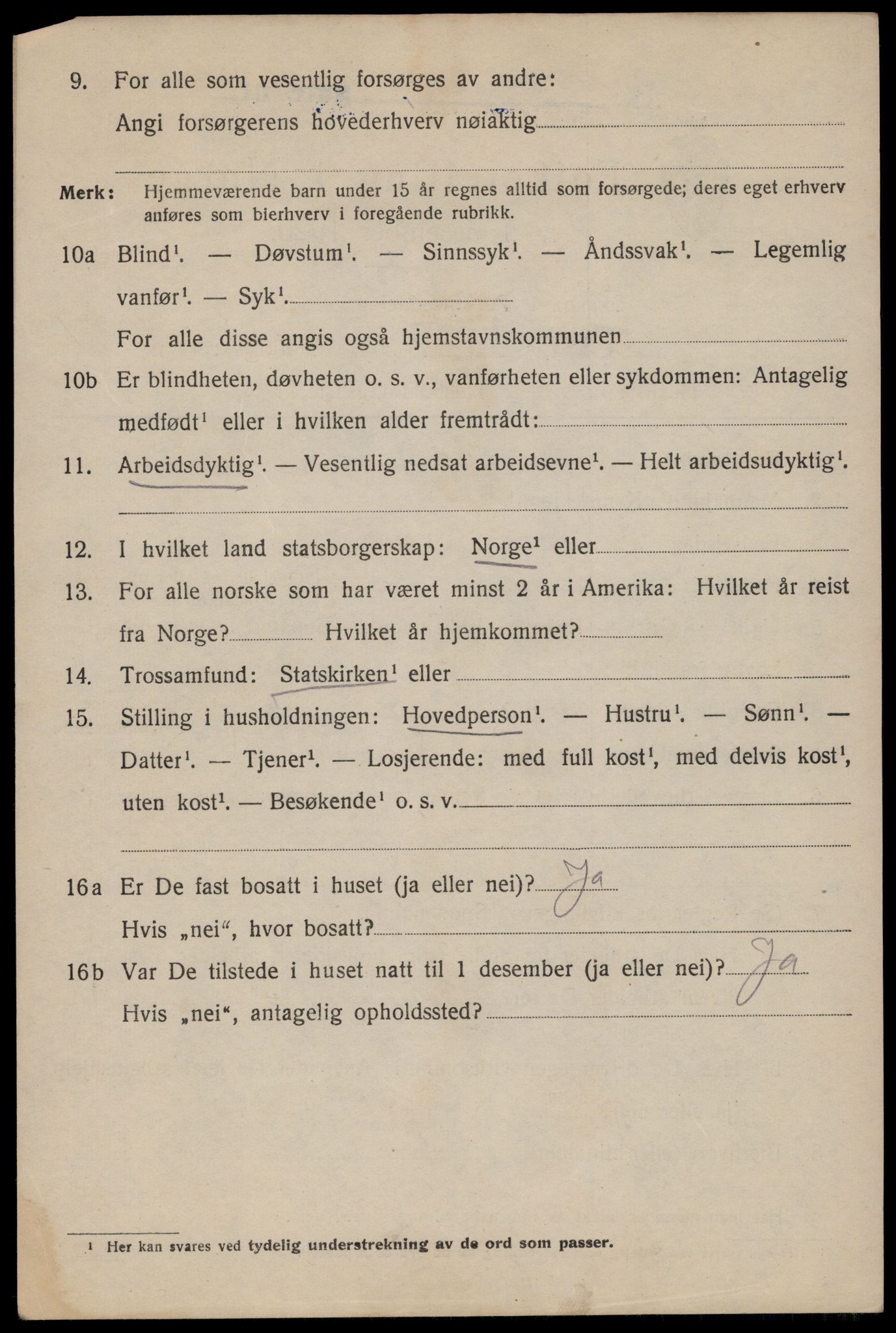 SAT, 1920 census for Trondheim, 1920, p. 123707