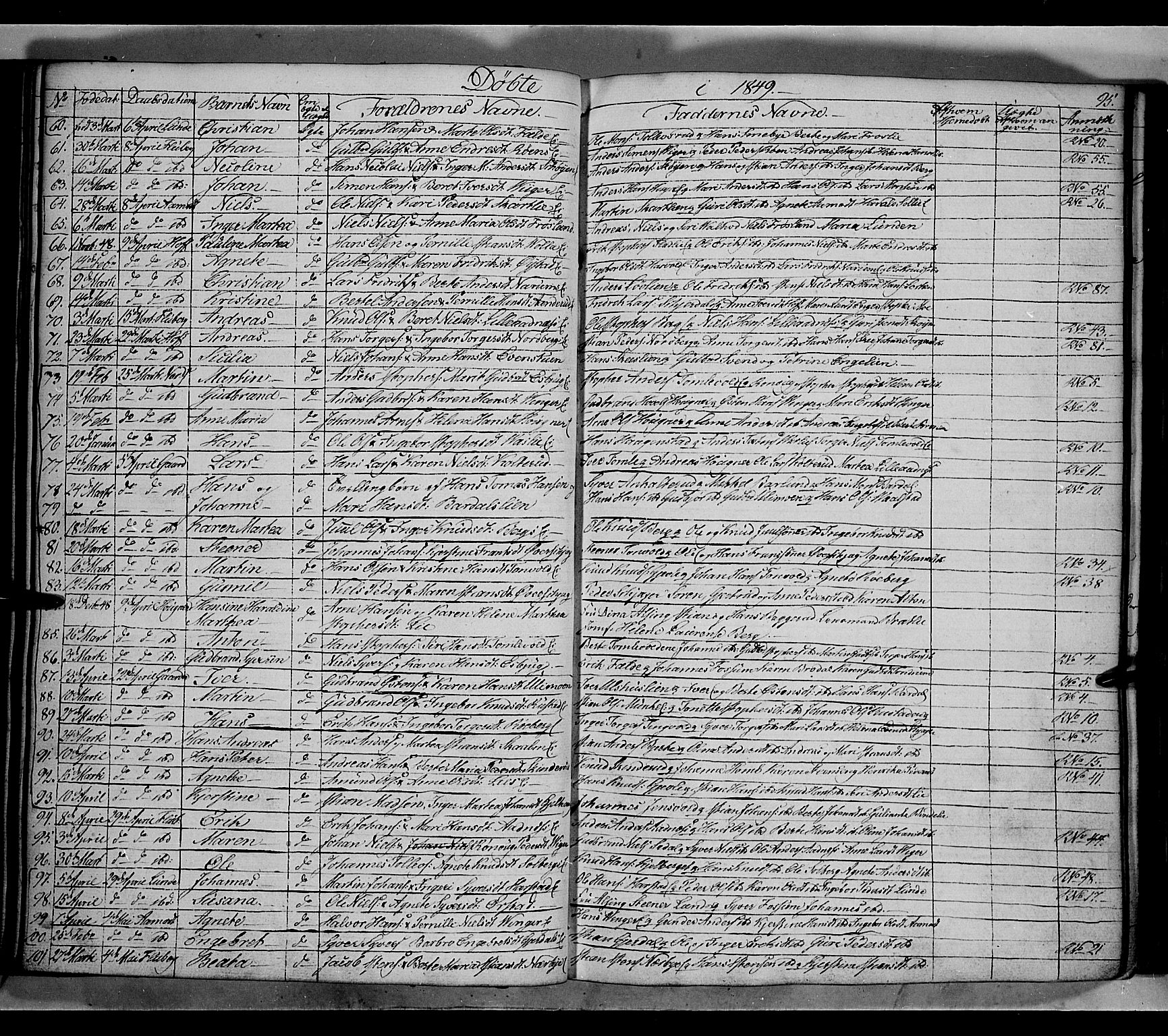 Land prestekontor, AV/SAH-PREST-120/H/Ha/Hab/L0002: Parish register (copy) no. 2, 1833-1849, p. 95