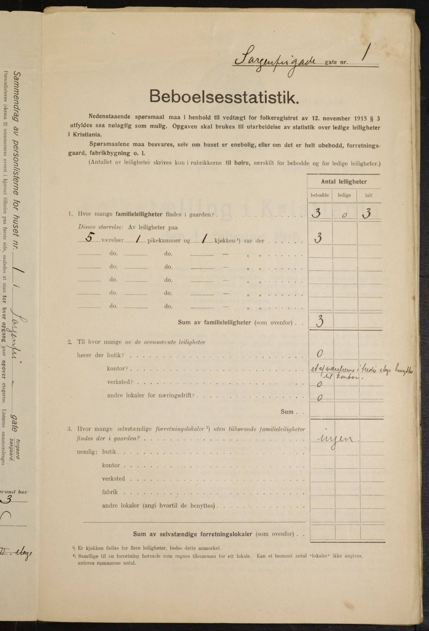 OBA, Municipal Census 1916 for Kristiania, 1916, p. 102269