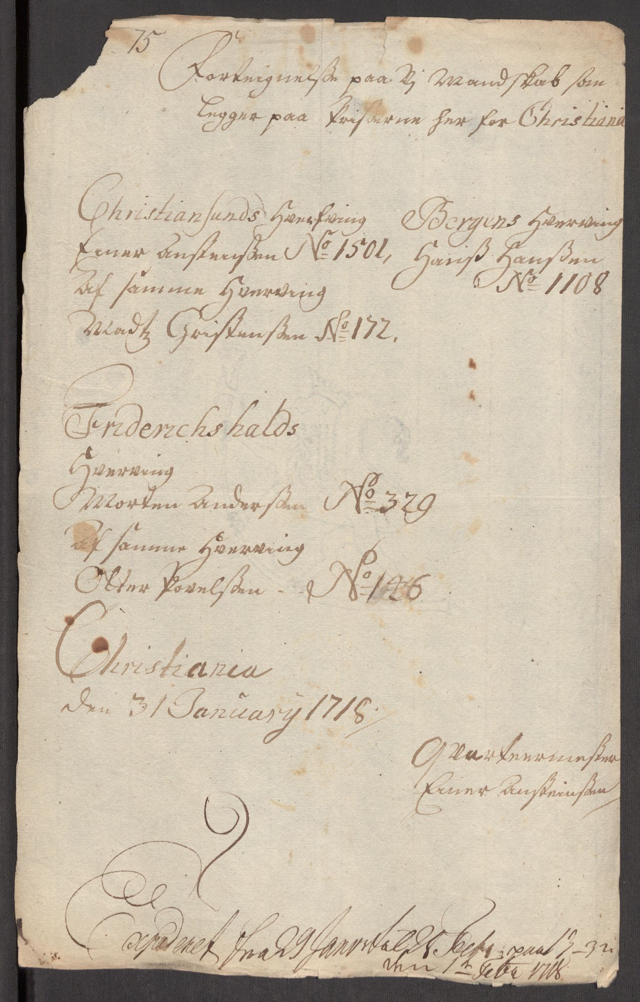 Kommanderende general (KG I) med Det norske krigsdirektorium, RA/EA-5419/E/Eb/L0001: Ruller over noen kompanier som tjenestegjorde på flåten, 1712-1721, p. 610