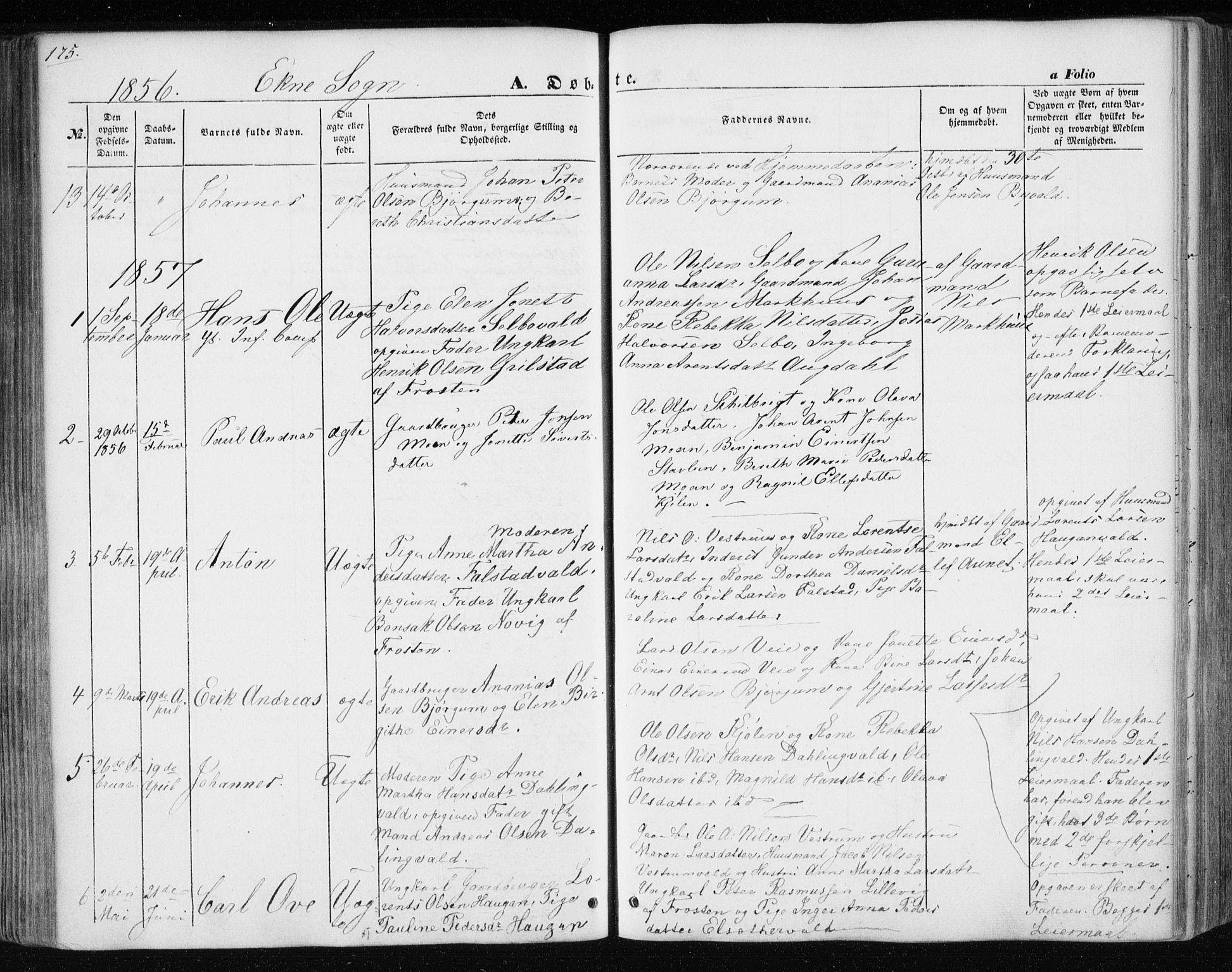 Ministerialprotokoller, klokkerbøker og fødselsregistre - Nord-Trøndelag, SAT/A-1458/717/L0154: Parish register (official) no. 717A07 /3, 1850-1862, p. 175