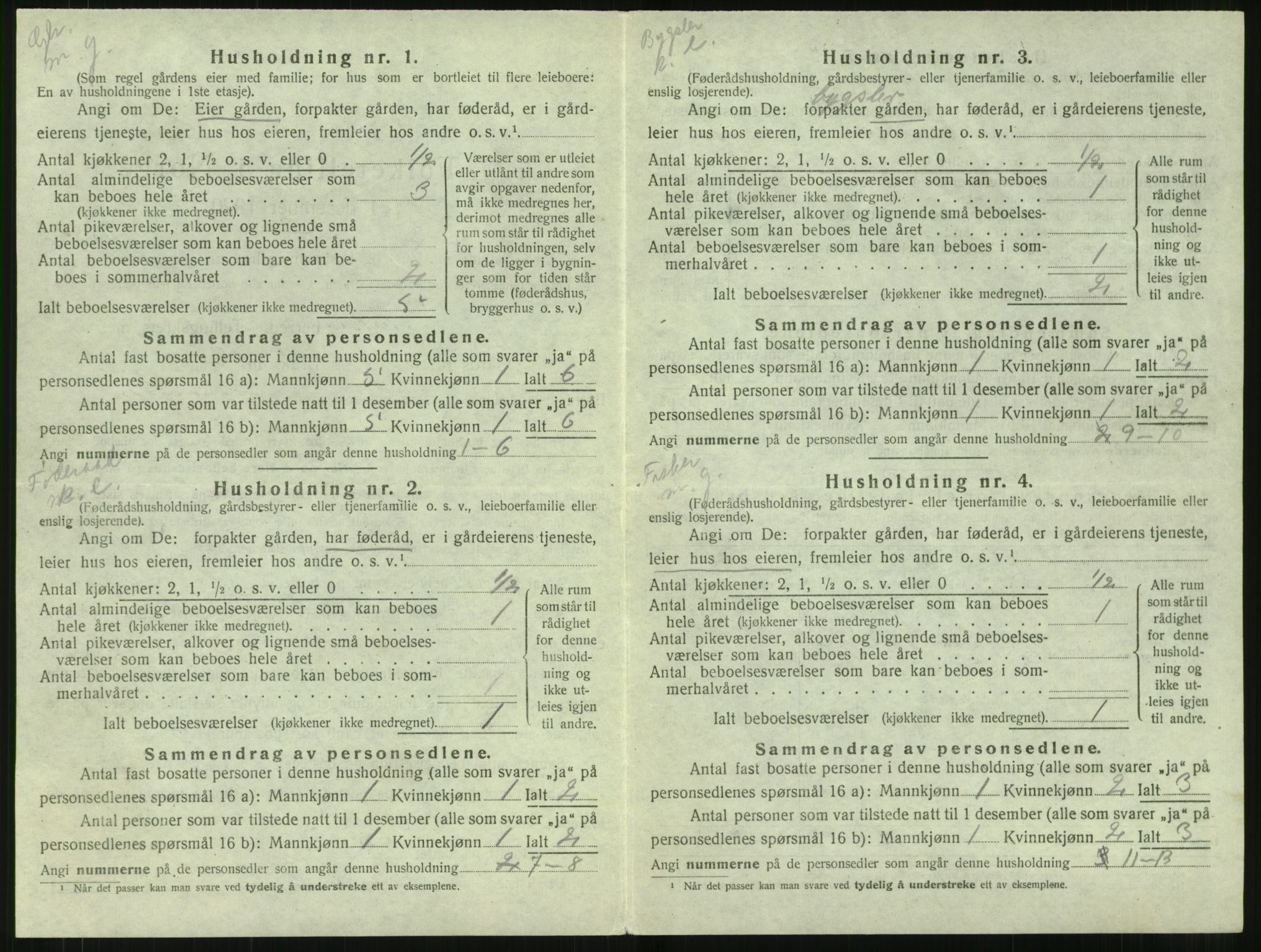 SAT, 1920 census for Haram, 1920, p. 808