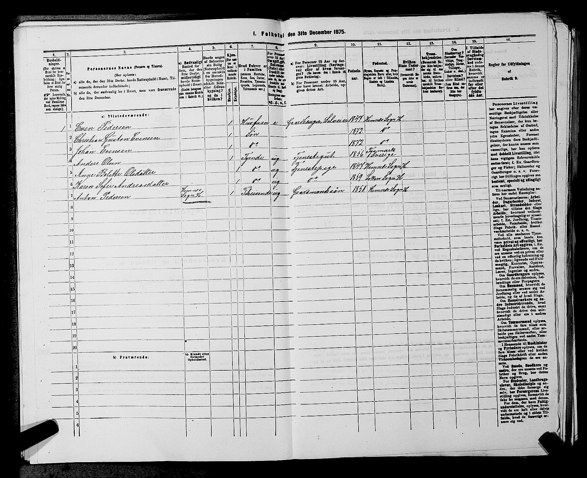 RA, 1875 census for 0221P Høland, 1875, p. 1230