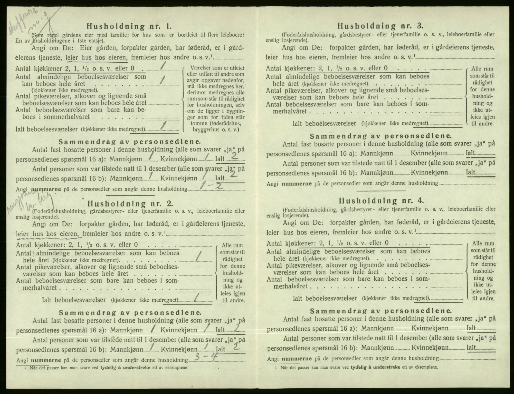 SAB, 1920 census for Voss, 1920, p. 626