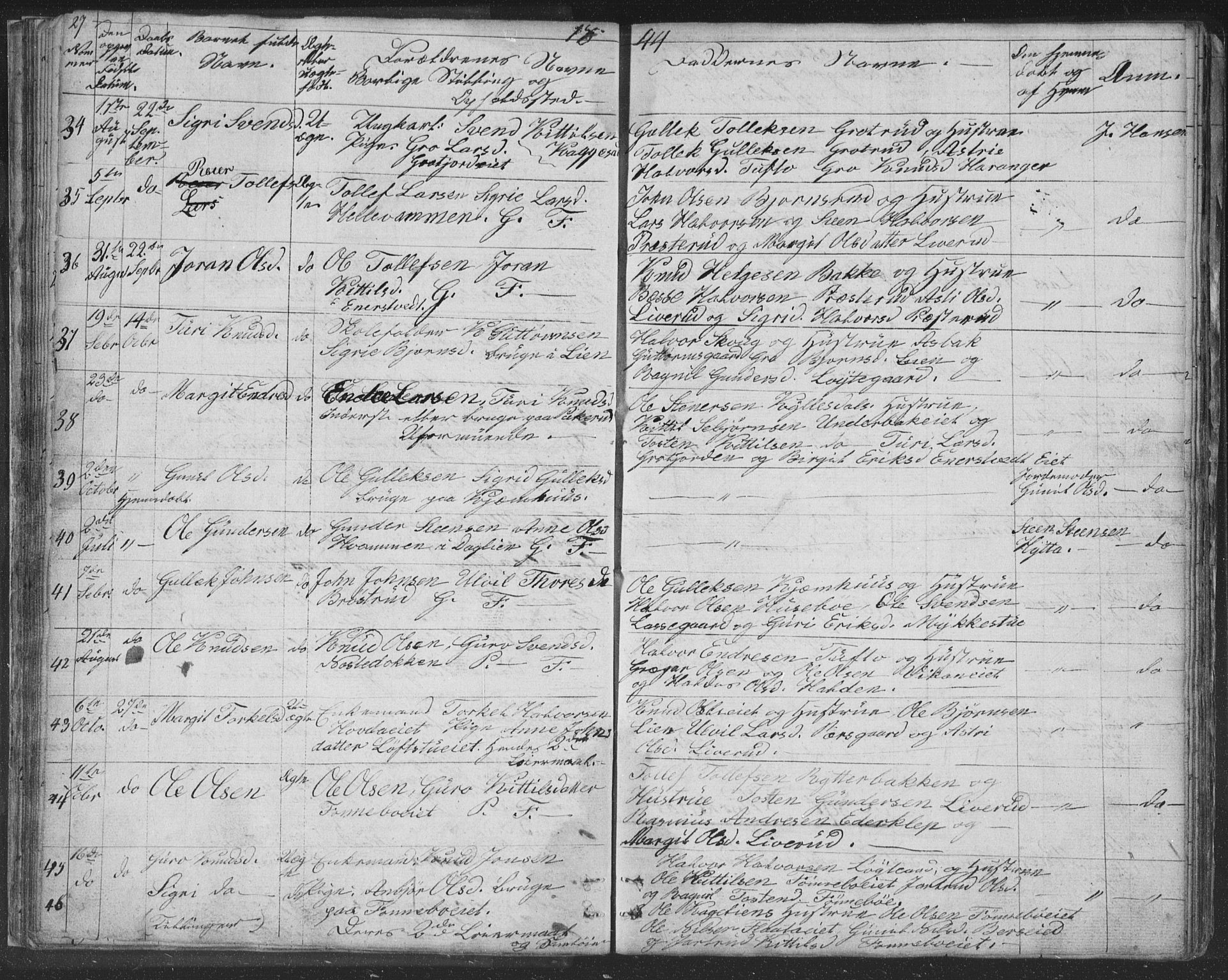 Nore kirkebøker, AV/SAKO-A-238/F/Fc/L0002: Parish register (official) no. III 2, 1836-1861, p. 27